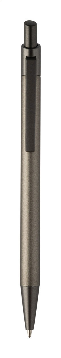 Kugelschreiber Ramet aus recyceltem Aluminium, gummiert – Werbeartikel