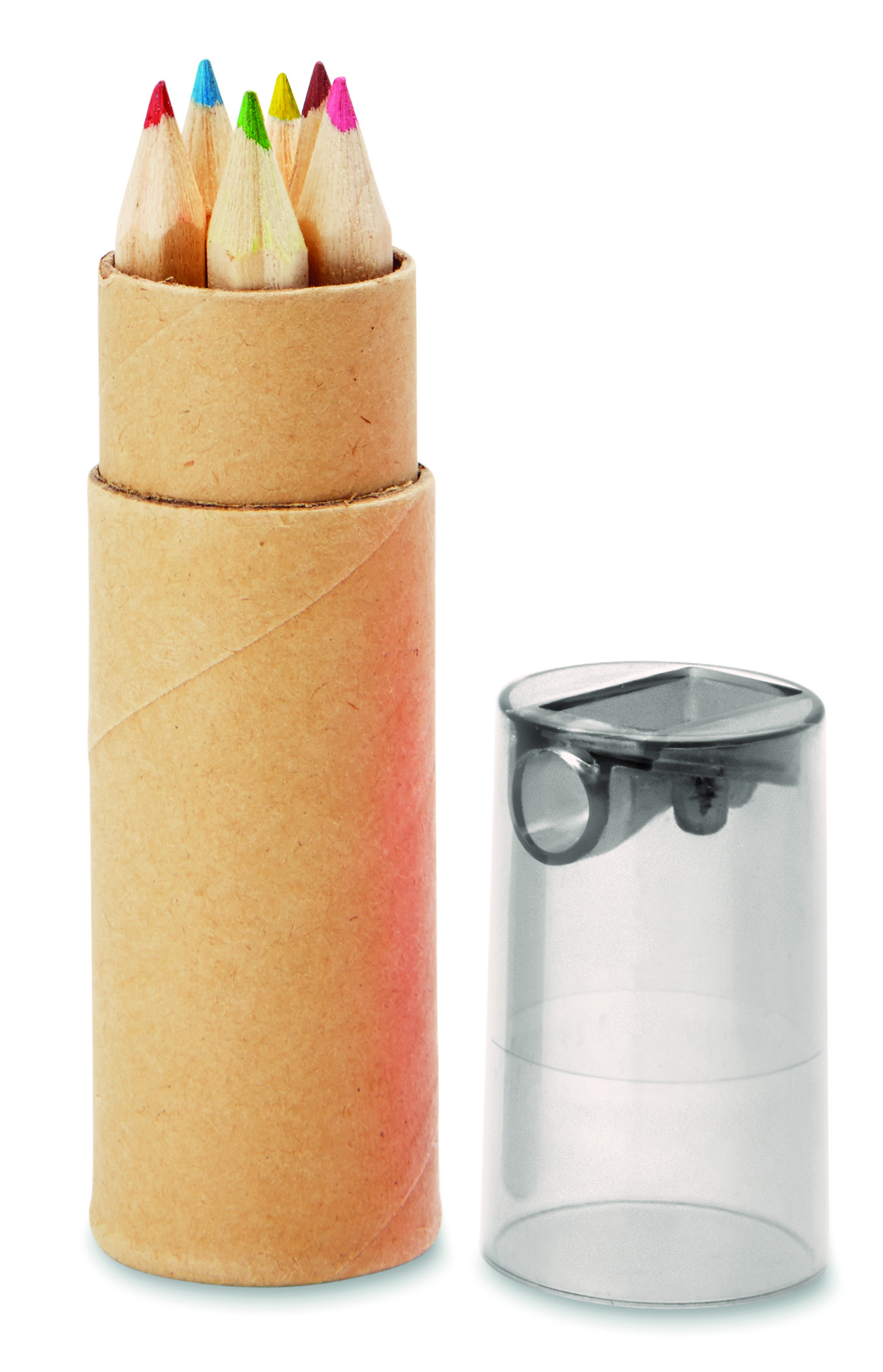 Buntstifte-Set PETIT LAMBUT Werbeartikel – 6 Stifte mit Anspitzer