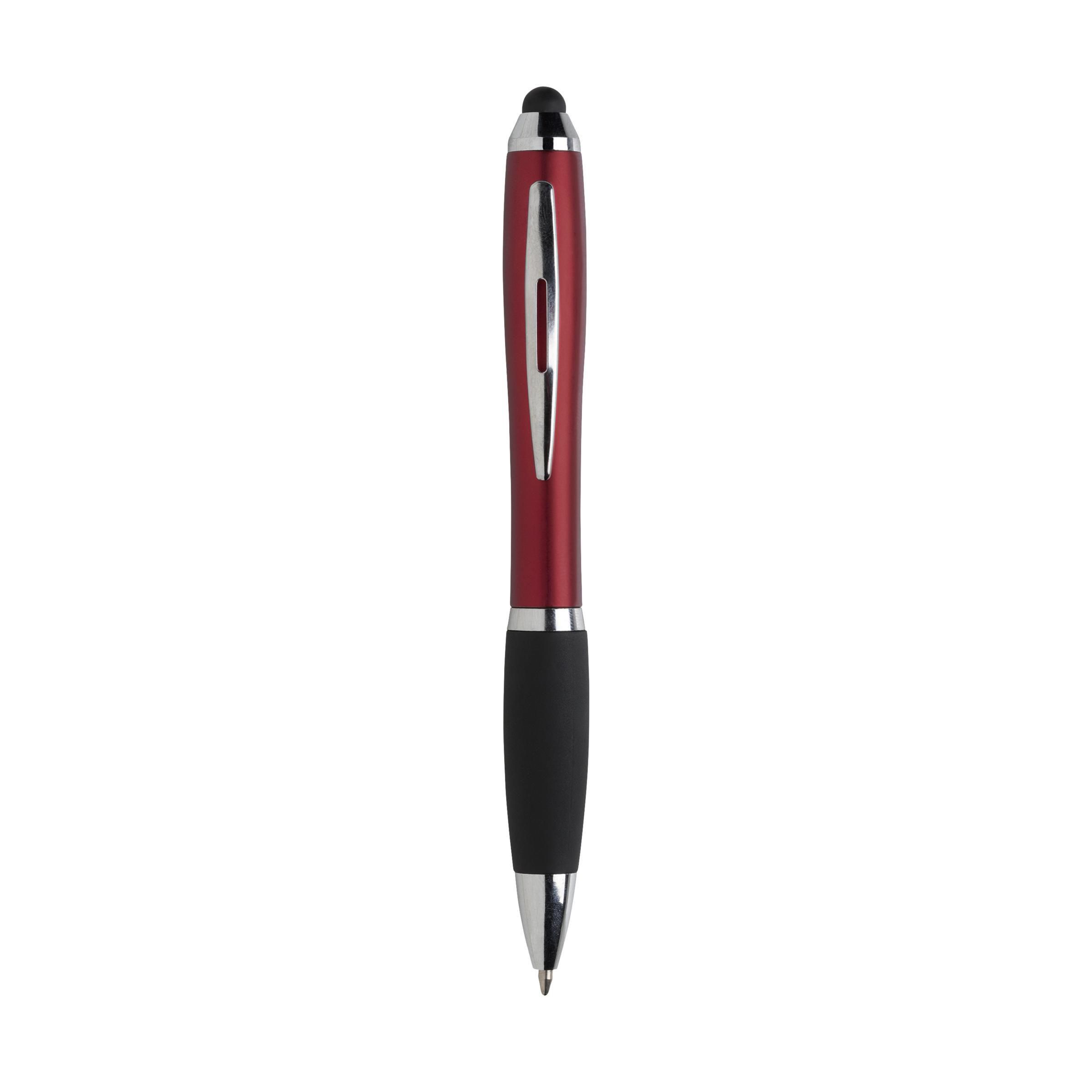 Touchpen Kugelschreiber Athos aus Kunststoff, blauschreibend, bedruckbar
