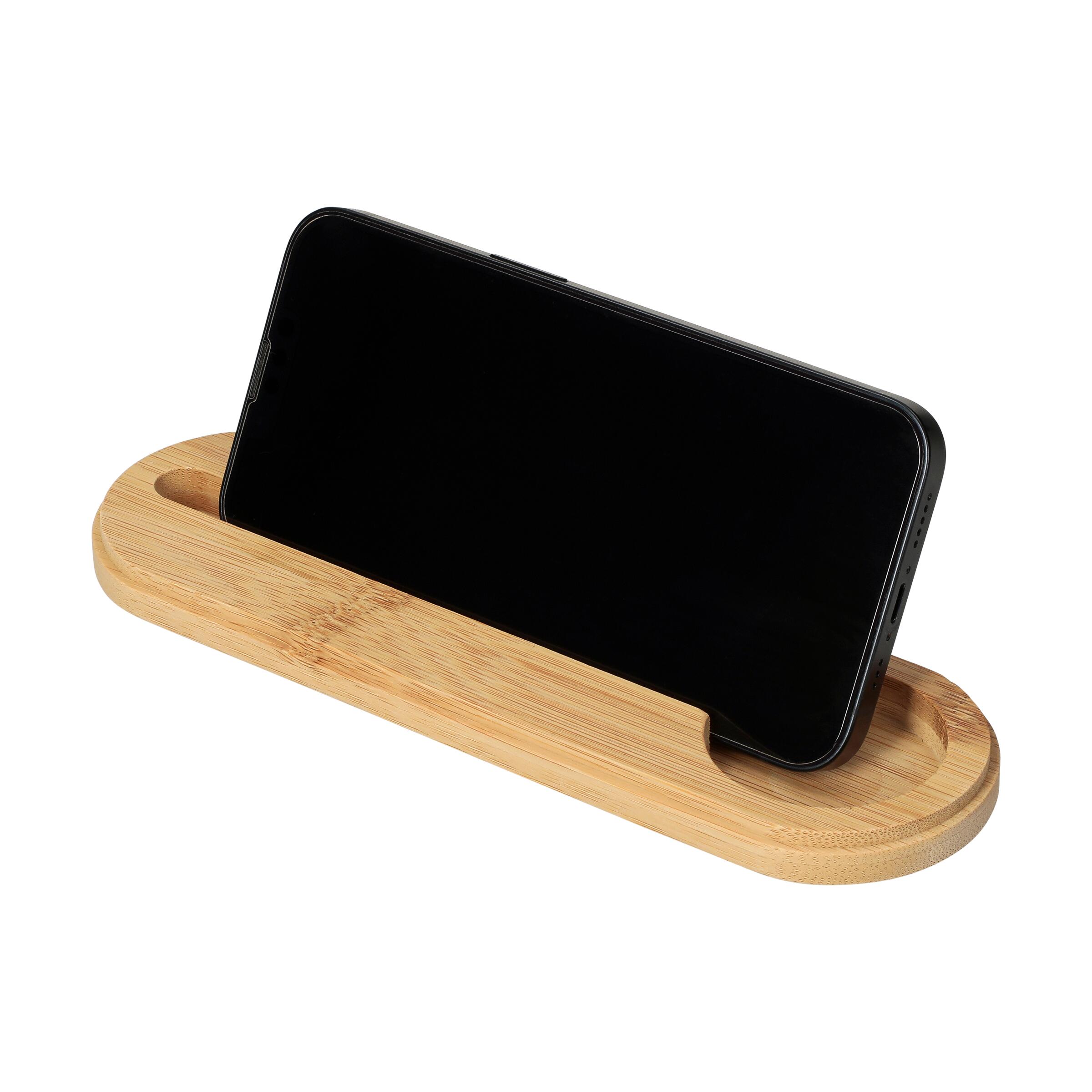 Filz-Organizer "Nubo" – Stiftebox mit Bambusdeckel, bedruckbar