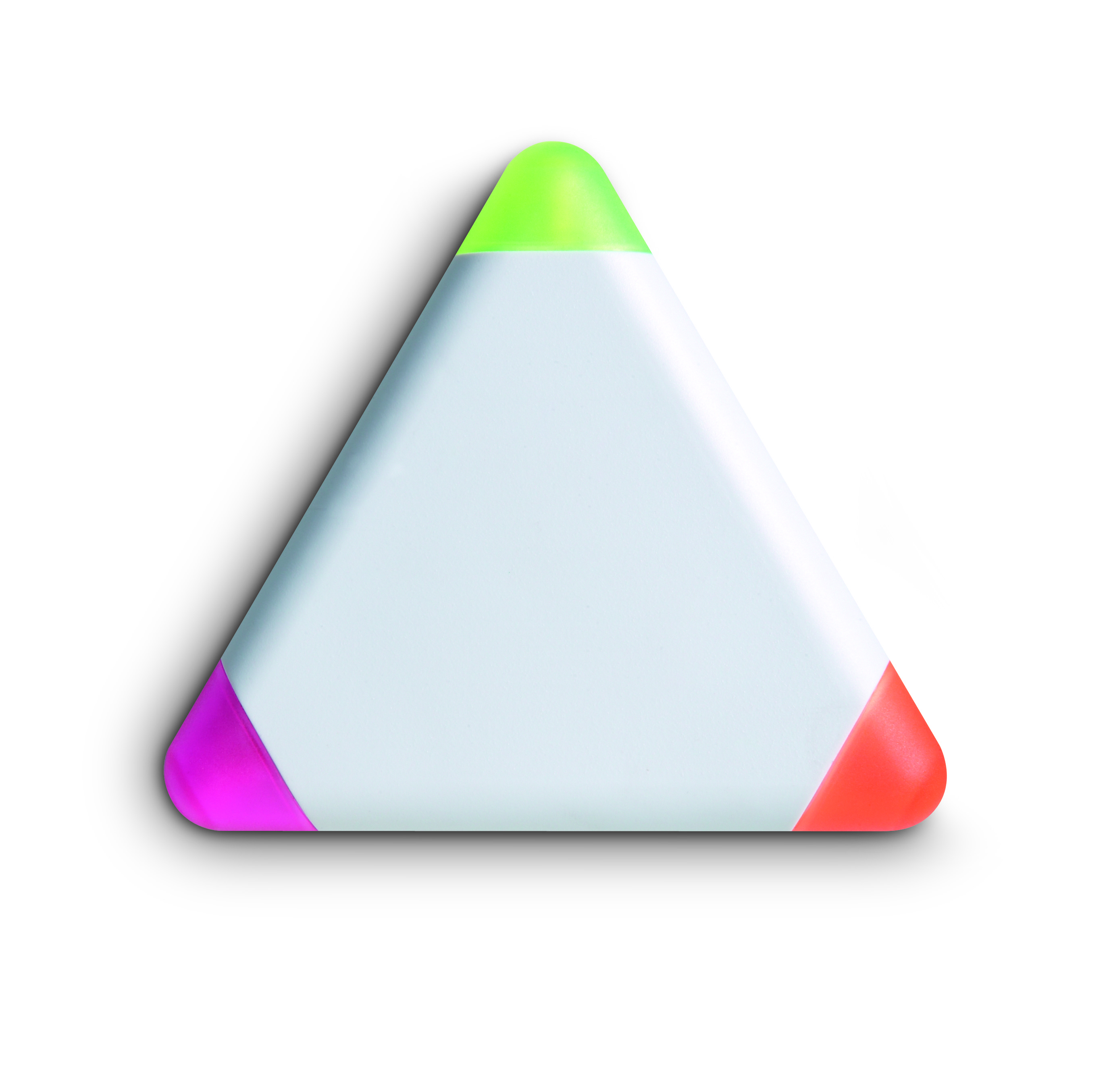 Textmarker TRIANGULO in Dreiecksform, ABS – bedruckbarer Werbeartikel