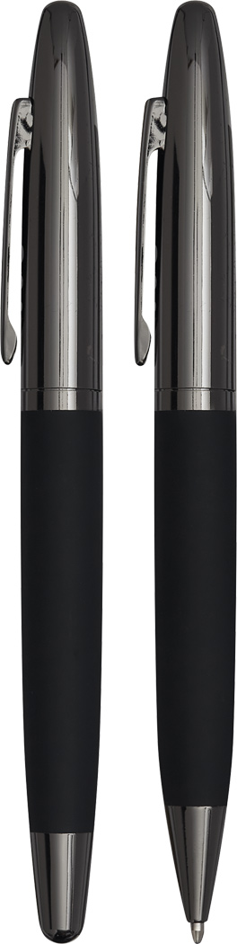 Schreibset BLACK ELEGANCE - Kugelschreiber & Füllfederhalter, Werbeartikel