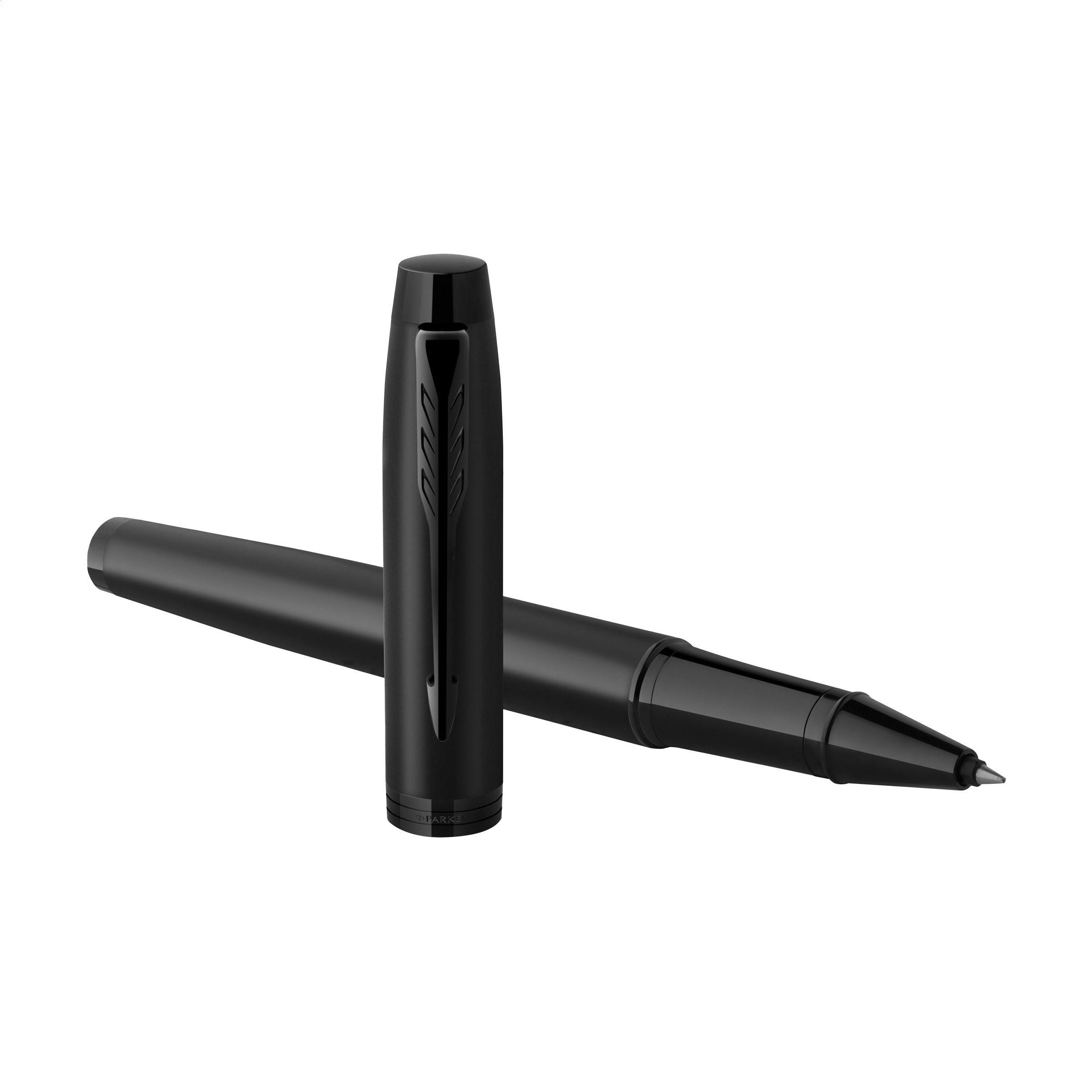 Parker IM Achromatic Tintenroller Edelstahl – bedruckbarer Werbeartikel