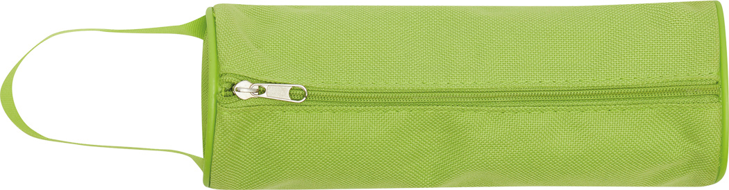 Stiftetasche SCHOOL rund – Polyester, Reißverschluss, bedruckbar