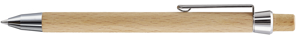BEECH Holz-Druckkugelschreiber aus Buchenholz, Metallclip – uma