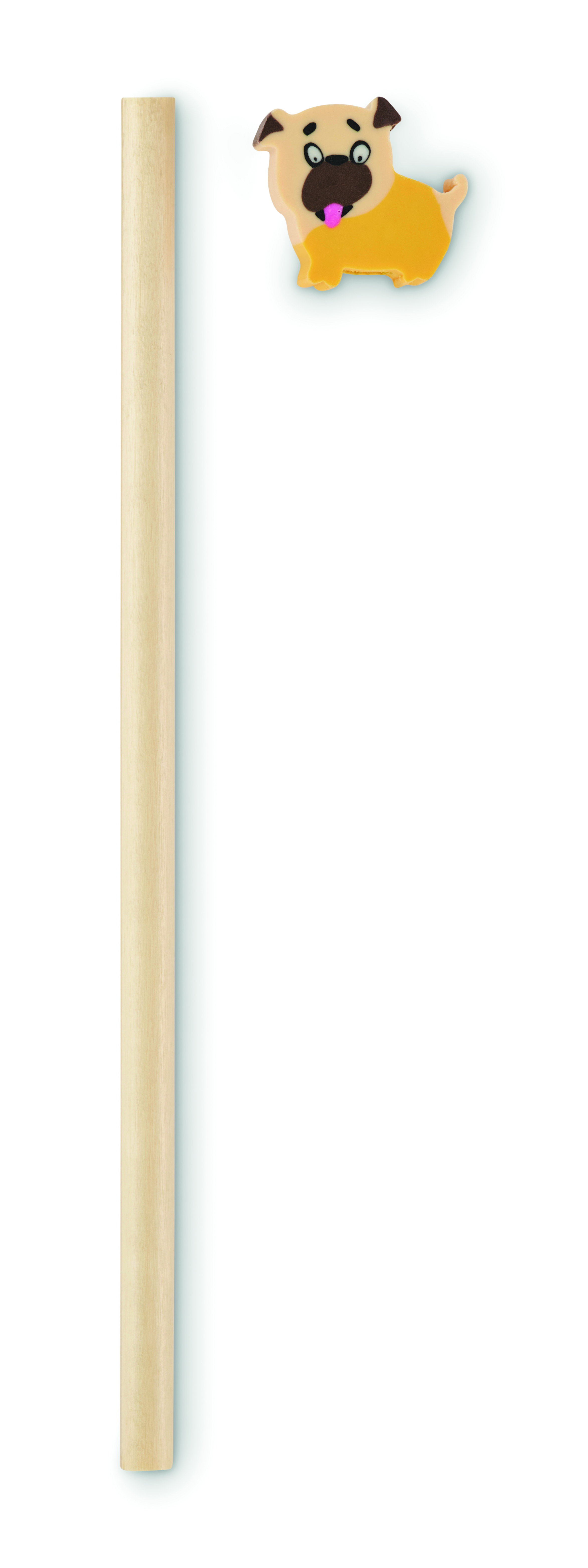 Holzbleistift CIRCO mit Radiergummi in Tierform – Werbeartikel bedruckbar