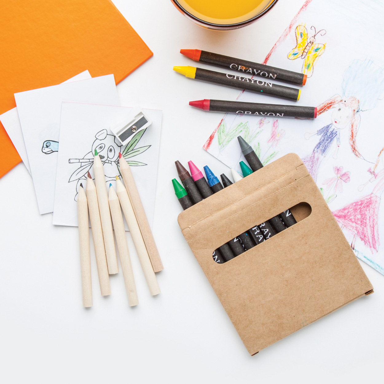 Wachsmalstift-Set Lola 12-tlg. – bedruckbare Malstifte als Werbeartikel