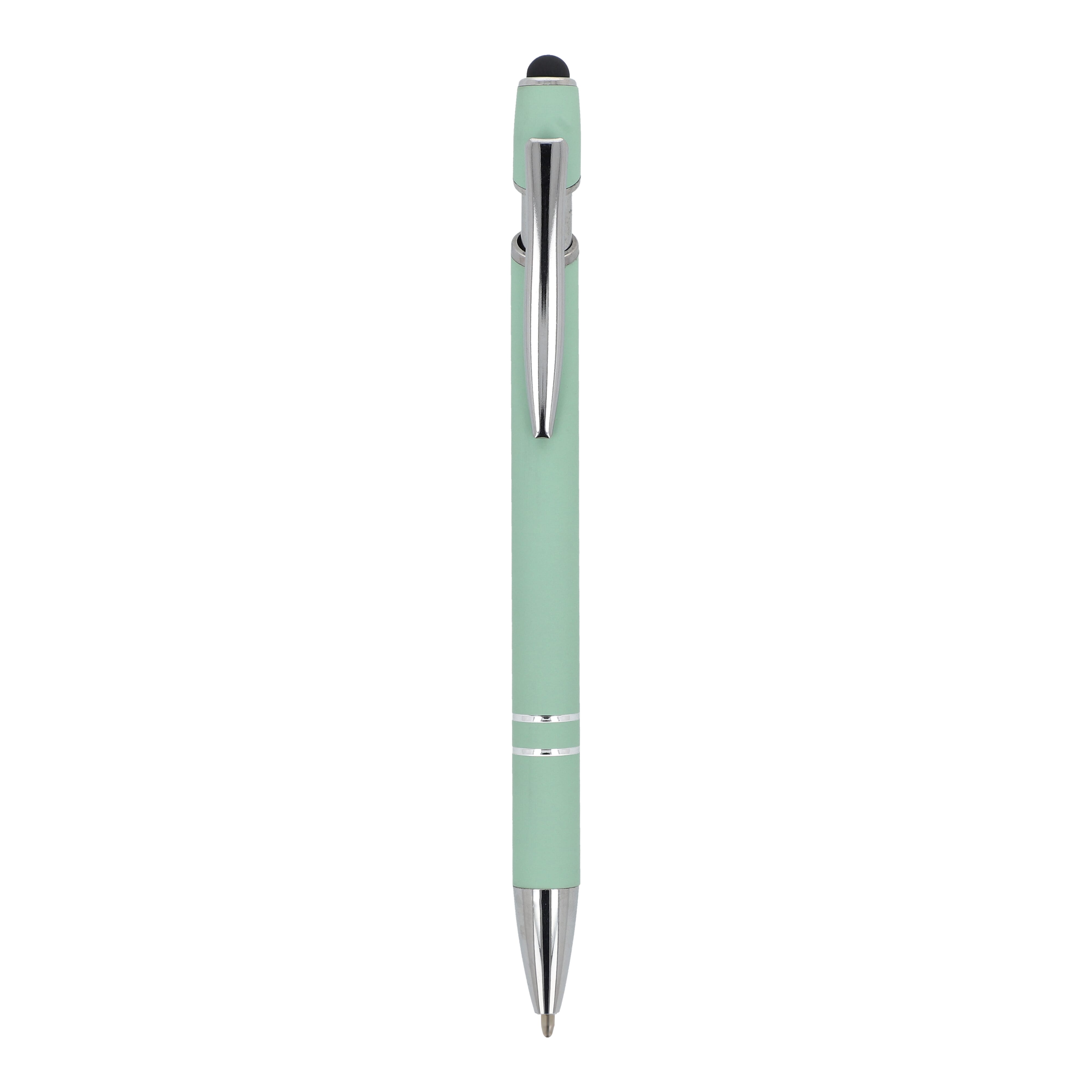 Kugelschreiber Paris Metall Soft Touch - Aluminium mit Stylus, bedruckbar