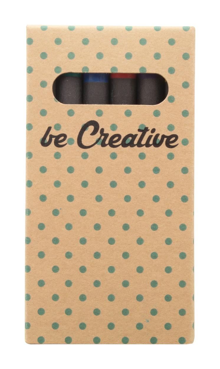 Wachsmalstifte-Set Craxon 6 (6 Stk.) bedruckbar, Kraftpapierbox