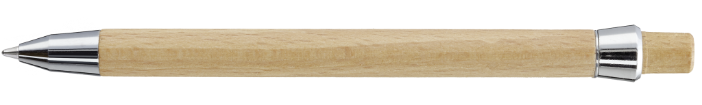 BEECH Holz-Druckkugelschreiber aus Buchenholz, Metallclip – uma