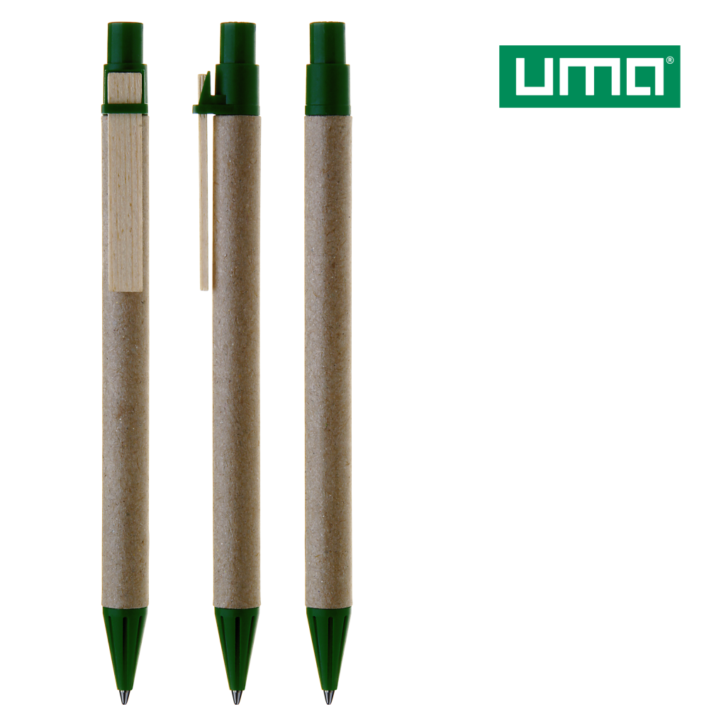 PAPER PEN Druckkugelschreiber aus Pappe mit Holzclip – bedruckbar