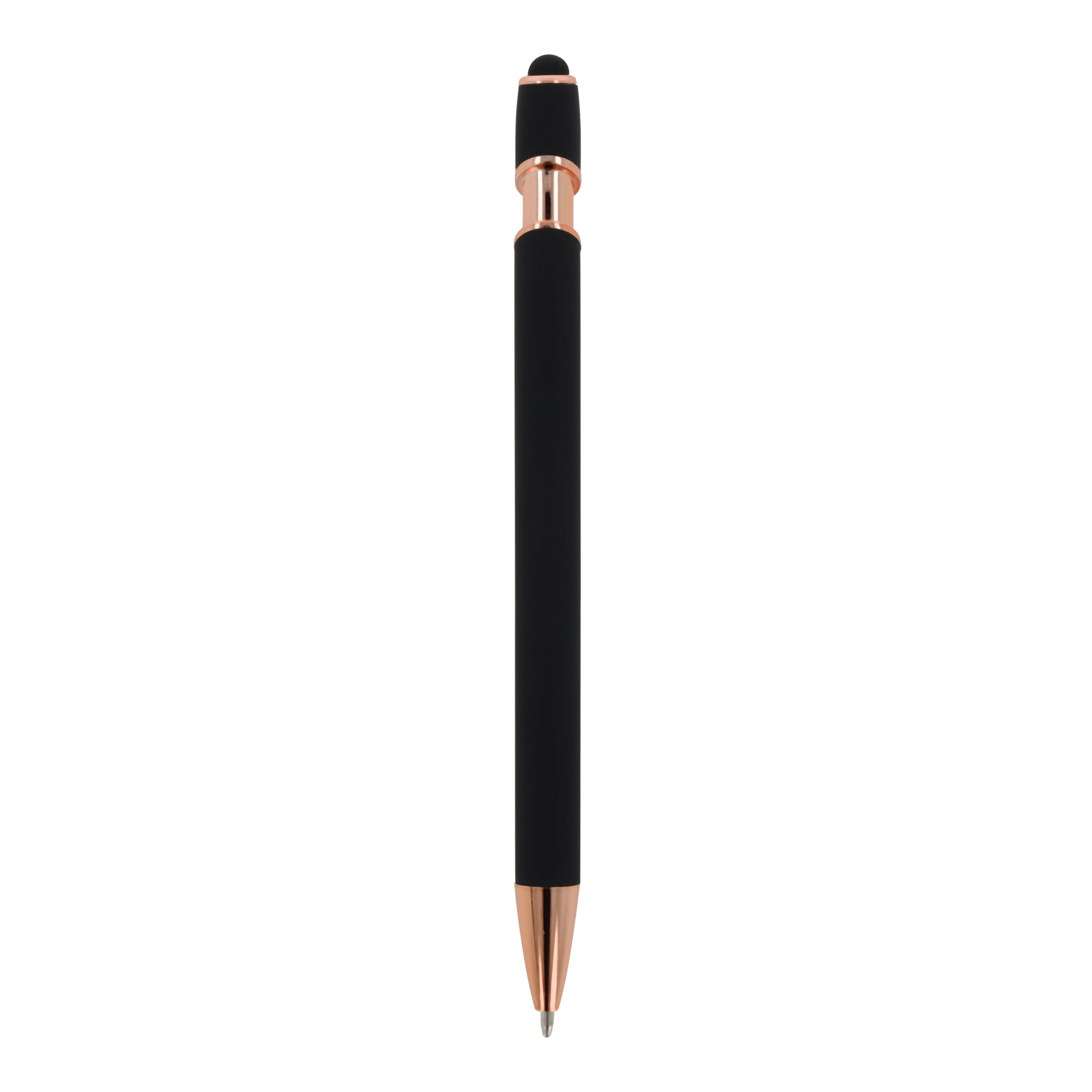 Kugelschreiber Paris Deluxe Metall gummiert mit Stylus, Werbeartikel