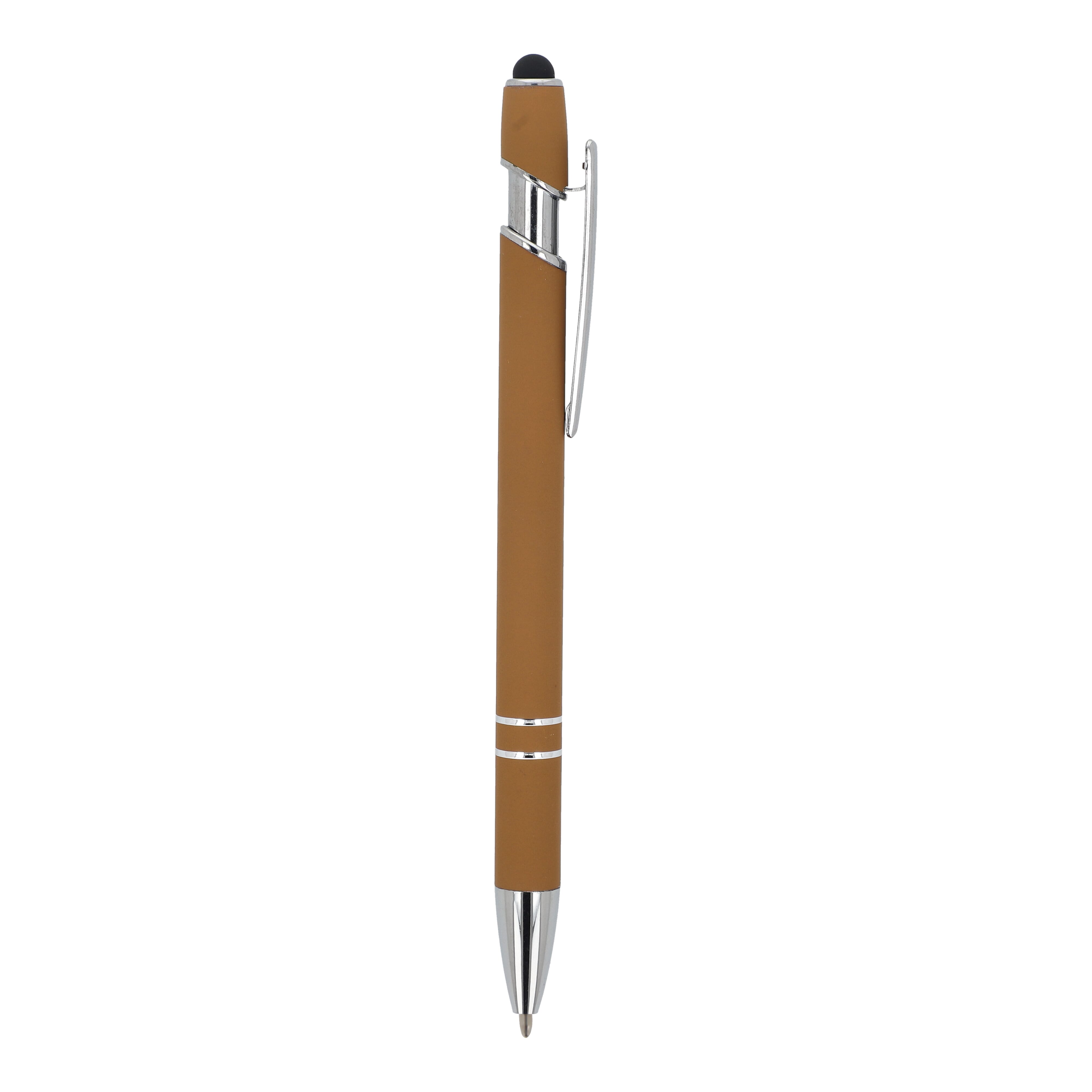 Kugelschreiber Paris Metall Soft Touch - Aluminium mit Stylus, bedruckbar