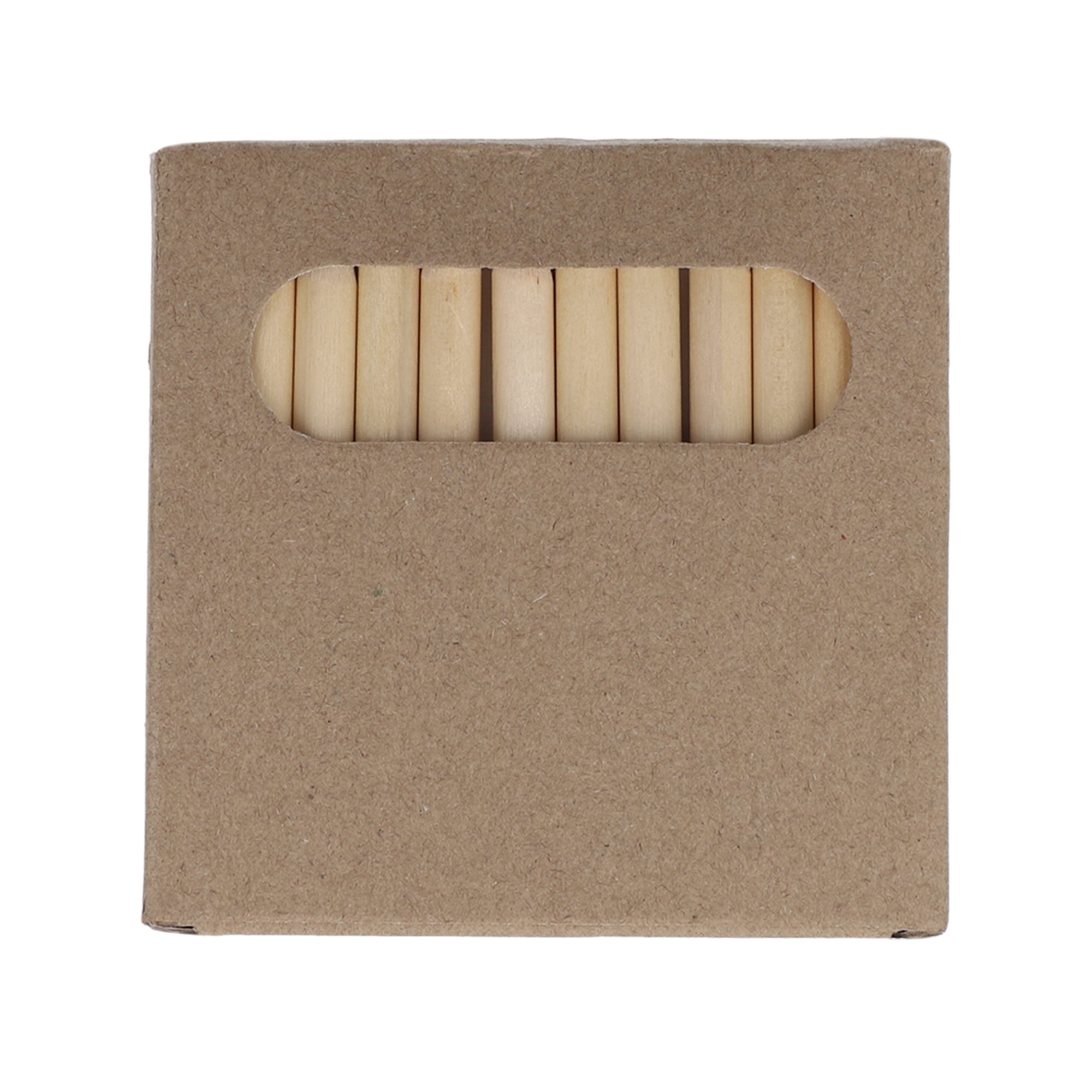 Buntstifte-Set 12er als Werbeartikel – Holz, in Kraftbox, bedruckbar