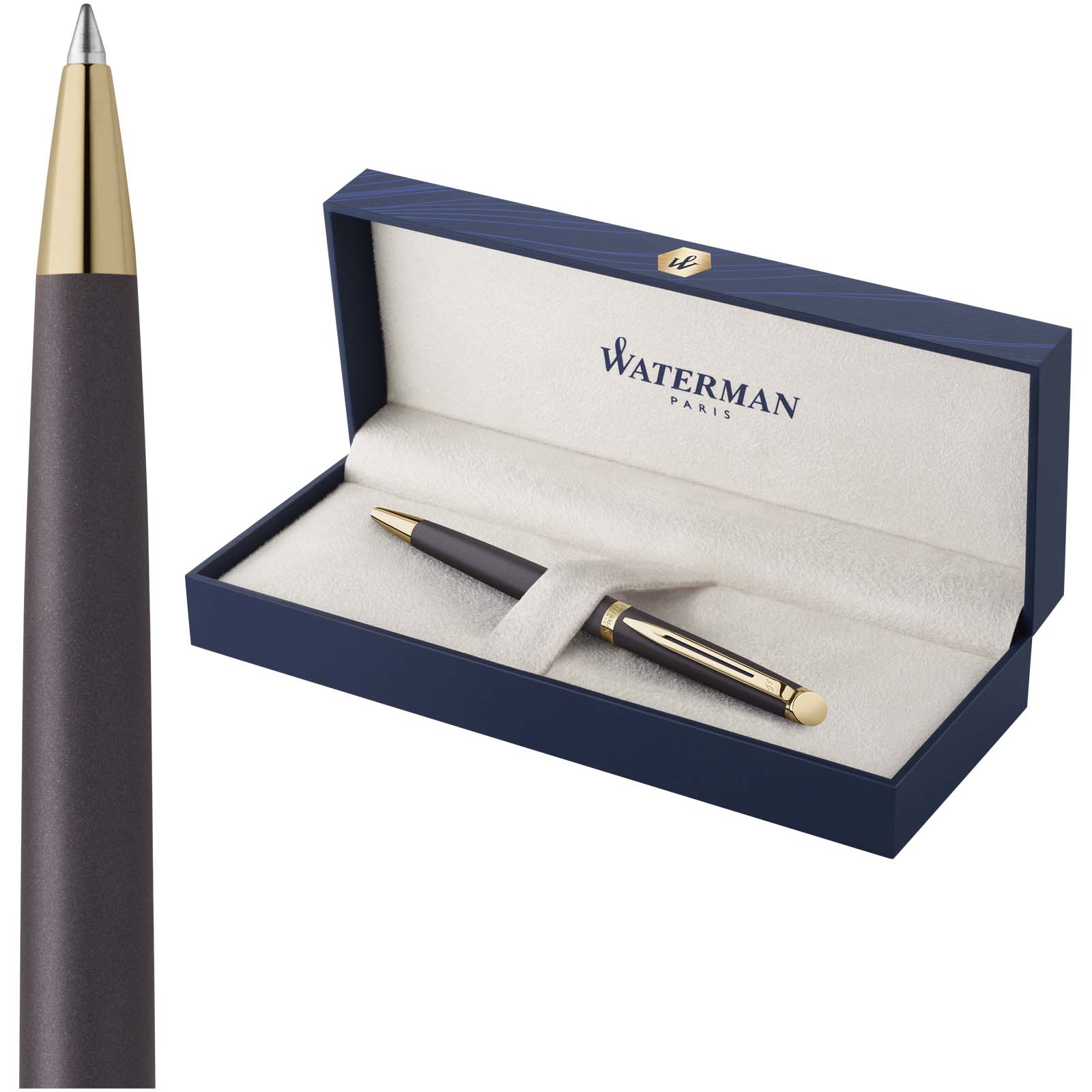 Waterman Hemisphere Kugelschreiber M aus Edelstahl, bedruckbar