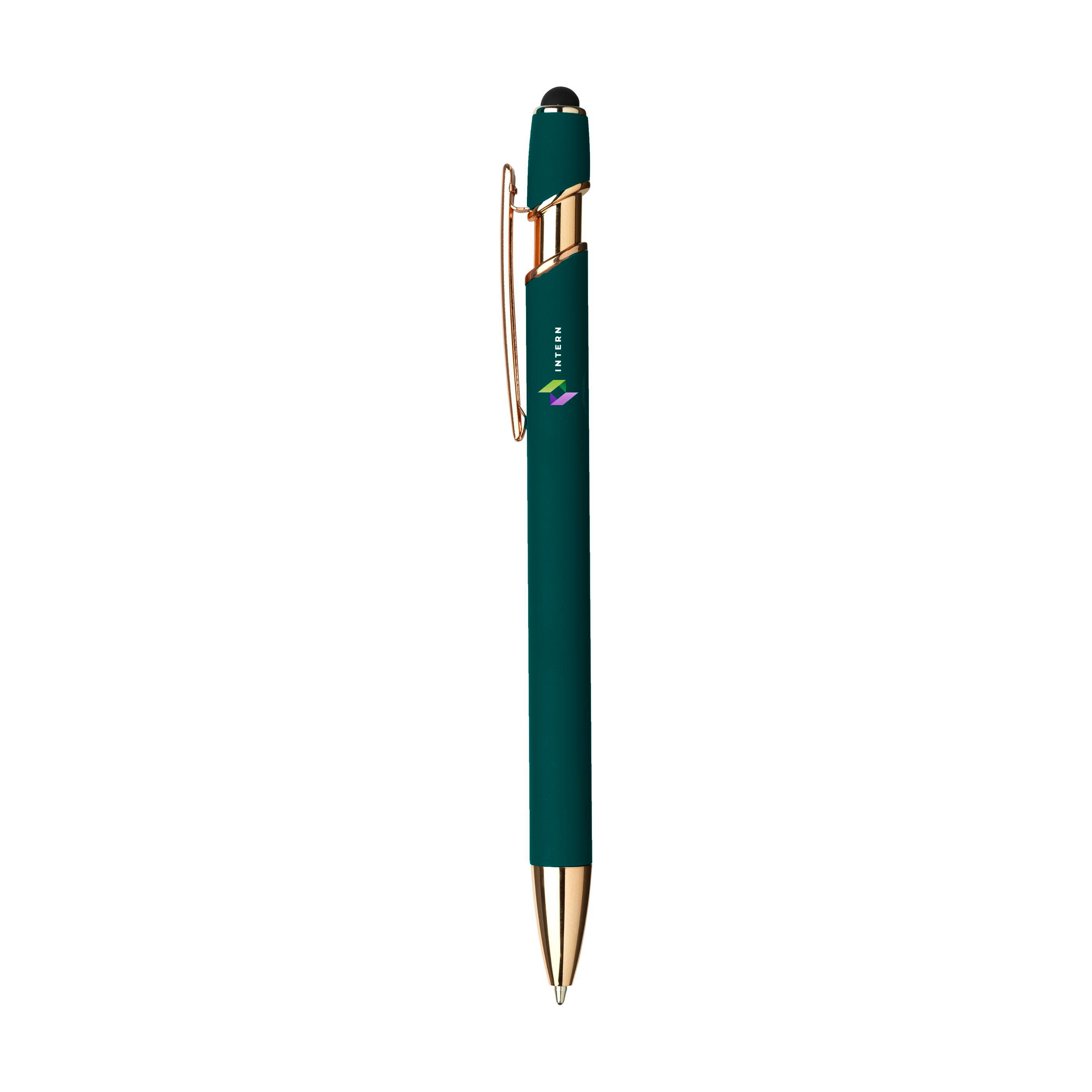 Kugelschreiber Luca Copper Stylus – recyceltes Alu, SoftTouch, RCS
