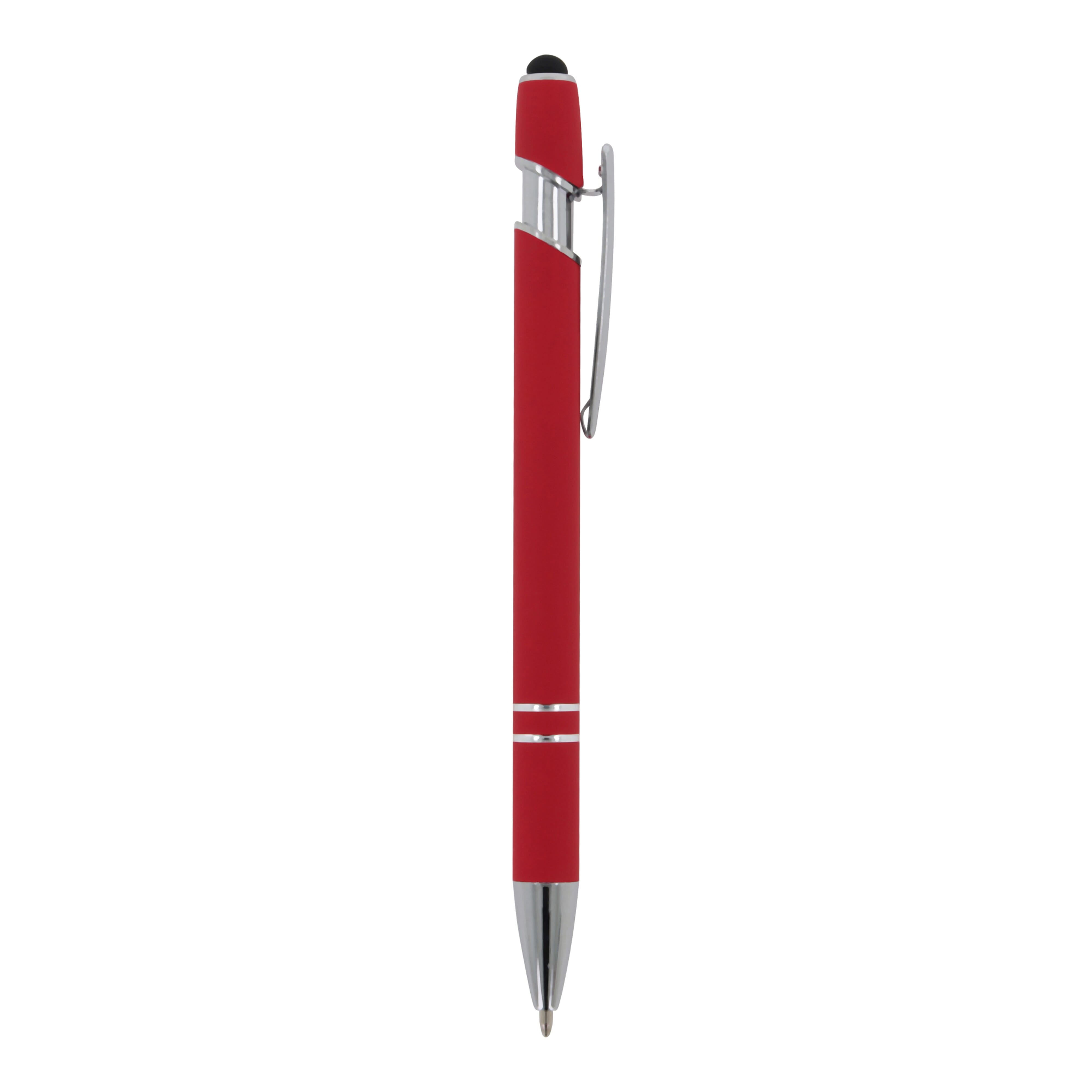 Kugelschreiber Paris Metall Soft Touch - Aluminium mit Stylus, bedruckbar