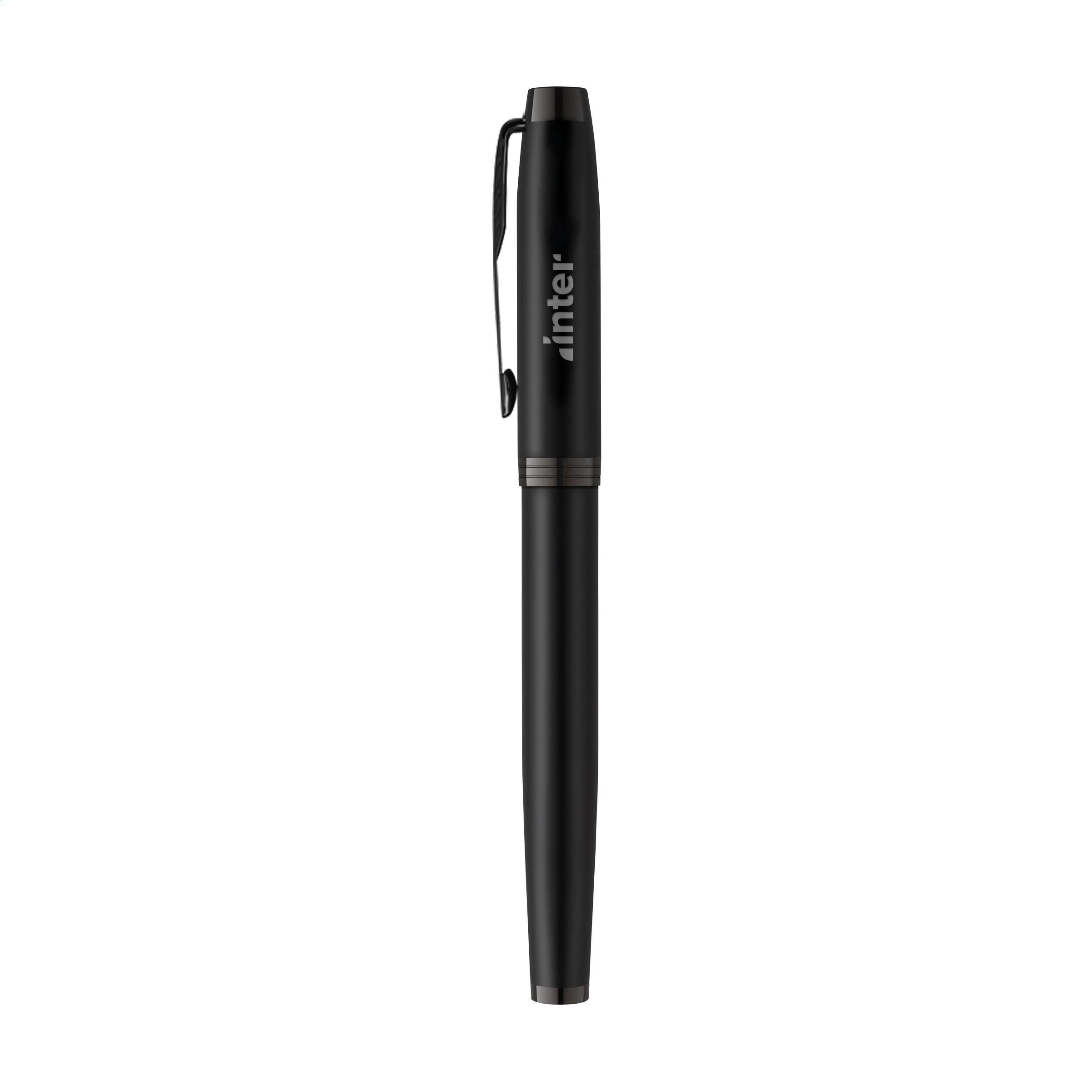 Parker IM Achromatic Tintenroller Edelstahl – bedruckbarer Werbeartikel