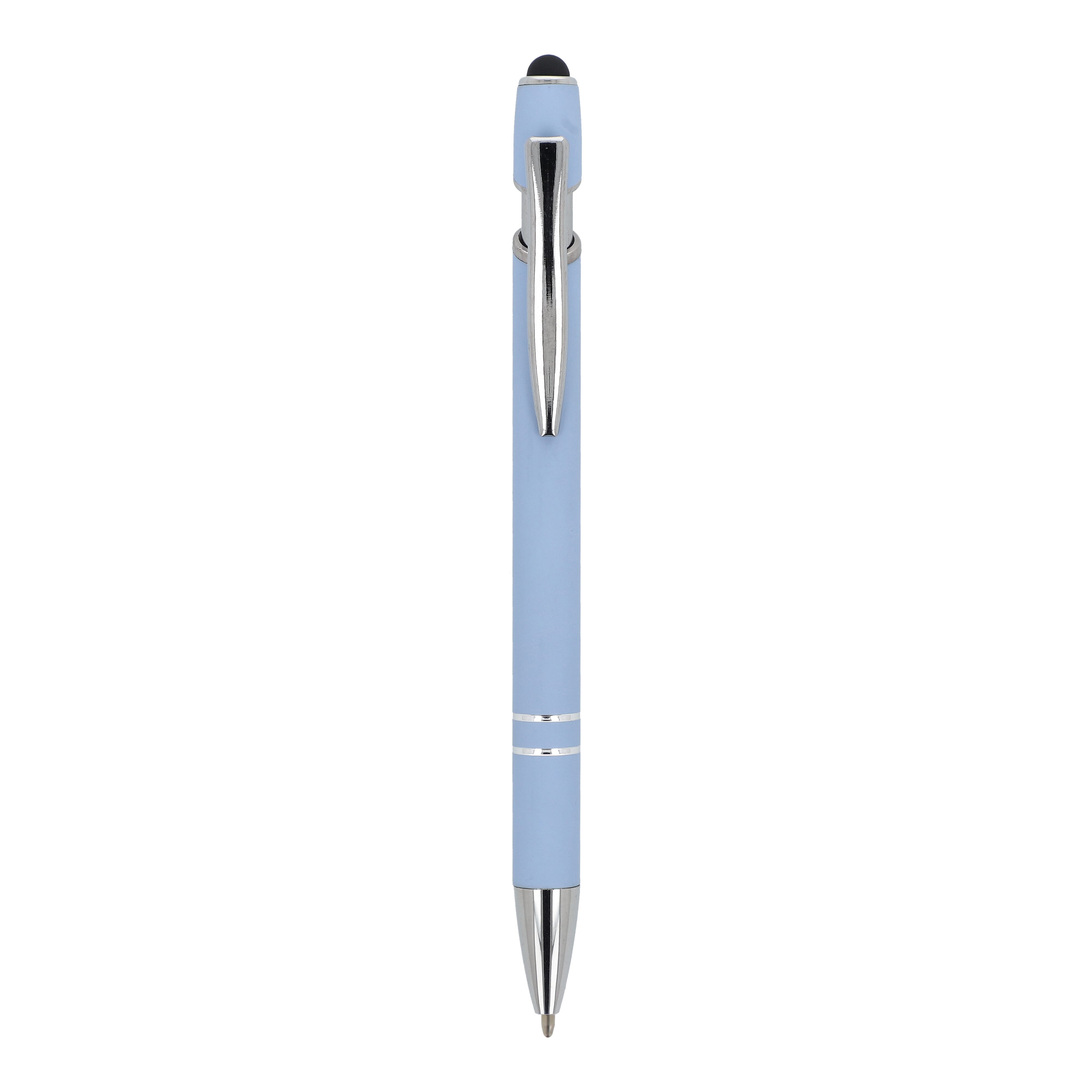 Kugelschreiber Paris Metall Soft Touch - Aluminium mit Stylus, bedruckbar
