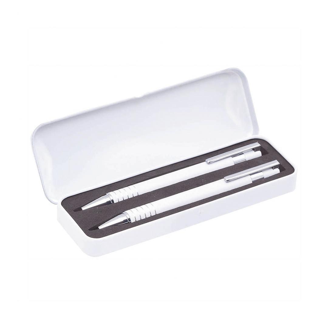 Schreibset Sheridan – Metall-Kugelschreiber & Druckbleistift mit Etui, bedruckbar