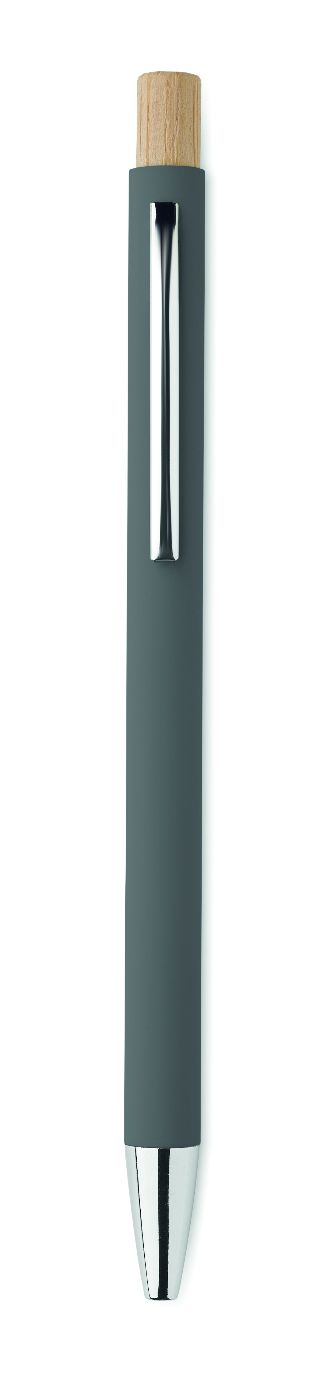 Druckkugelschreiber BERGAMO, recyceltes Aluminium & Bambus, bedruckbar