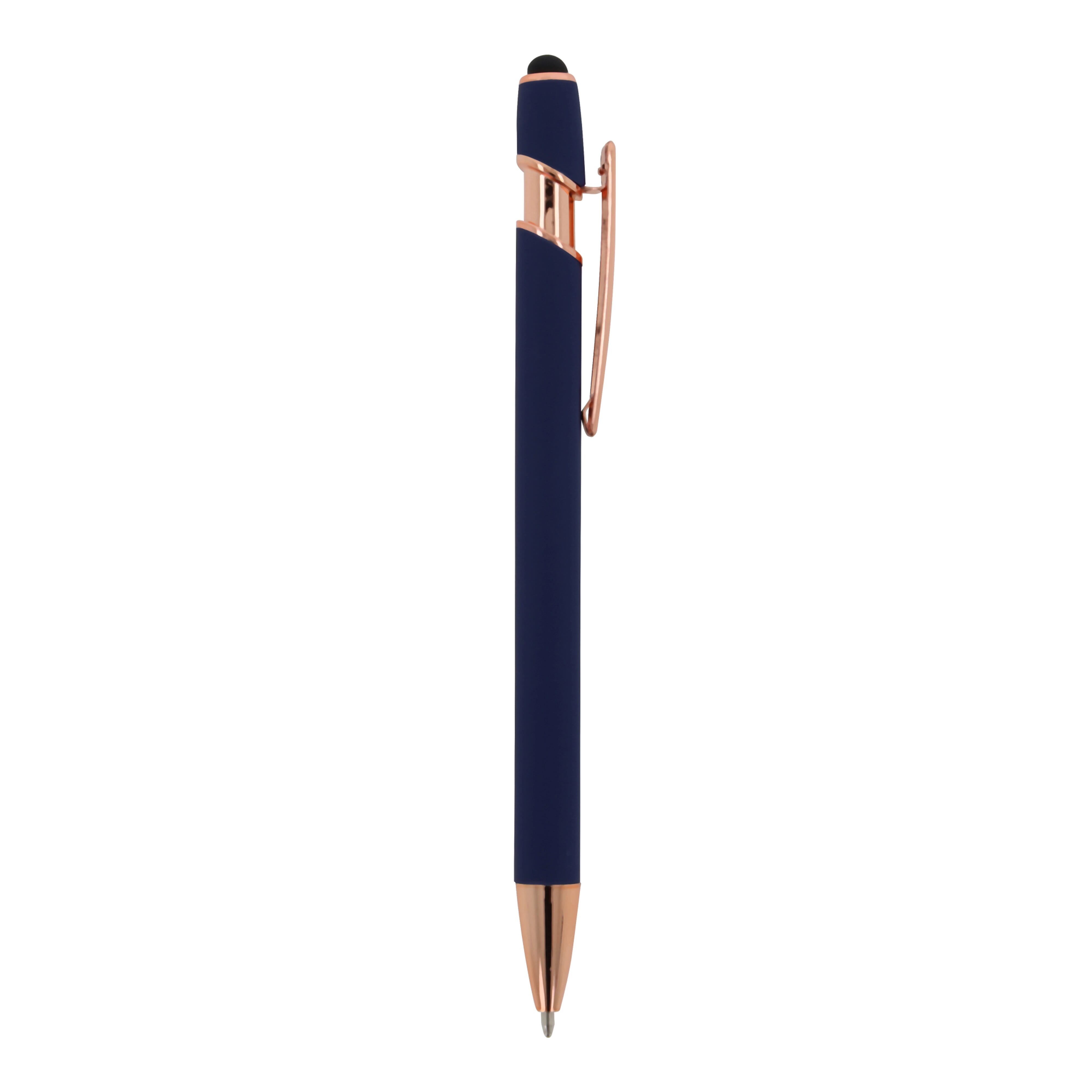 Kugelschreiber Paris Deluxe Metall gummiert mit Stylus, Werbeartikel