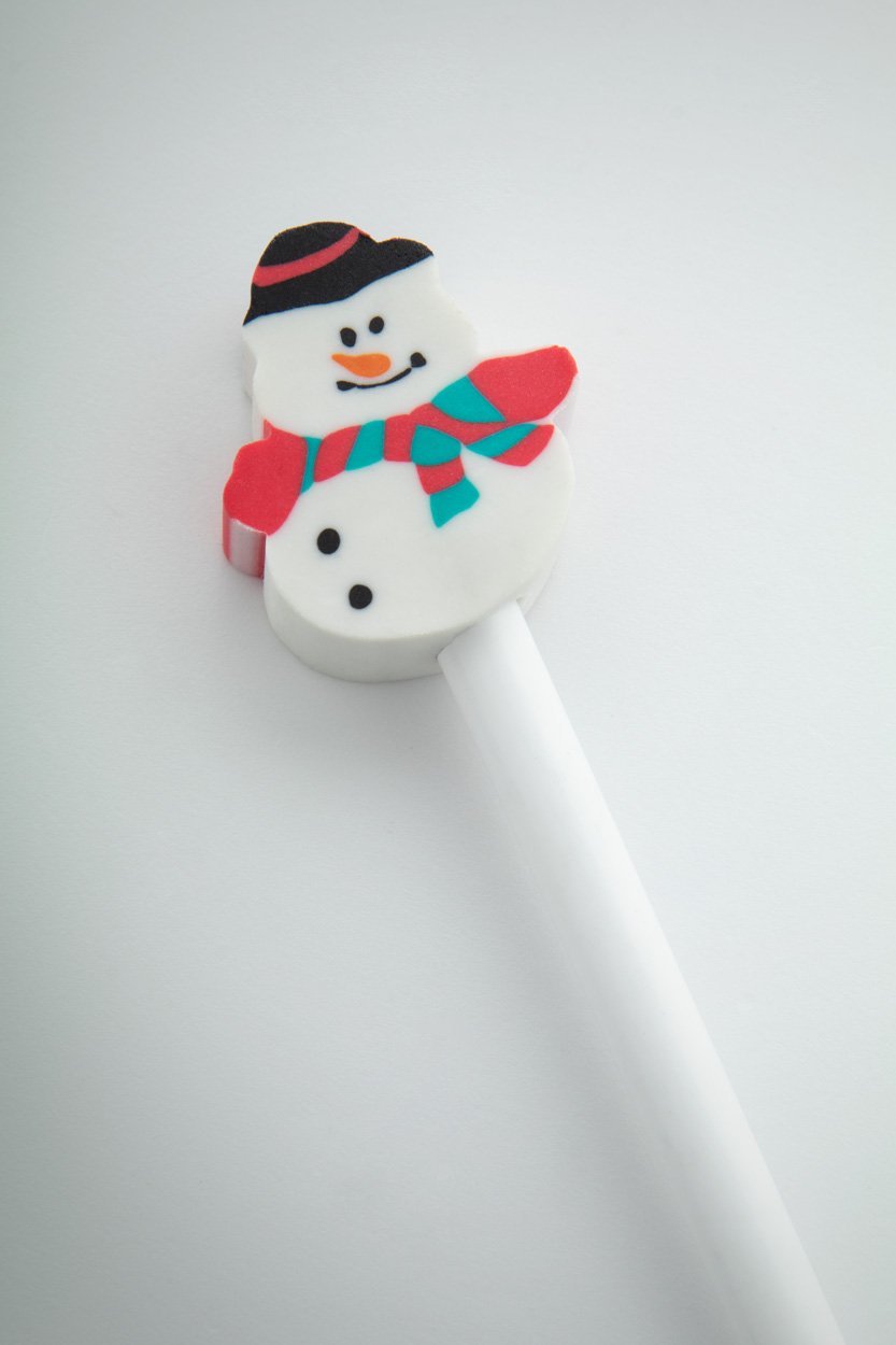 Holzbleistift Ramsvika mit Radiergummi - Weihnachtsdesign Werbeartikel