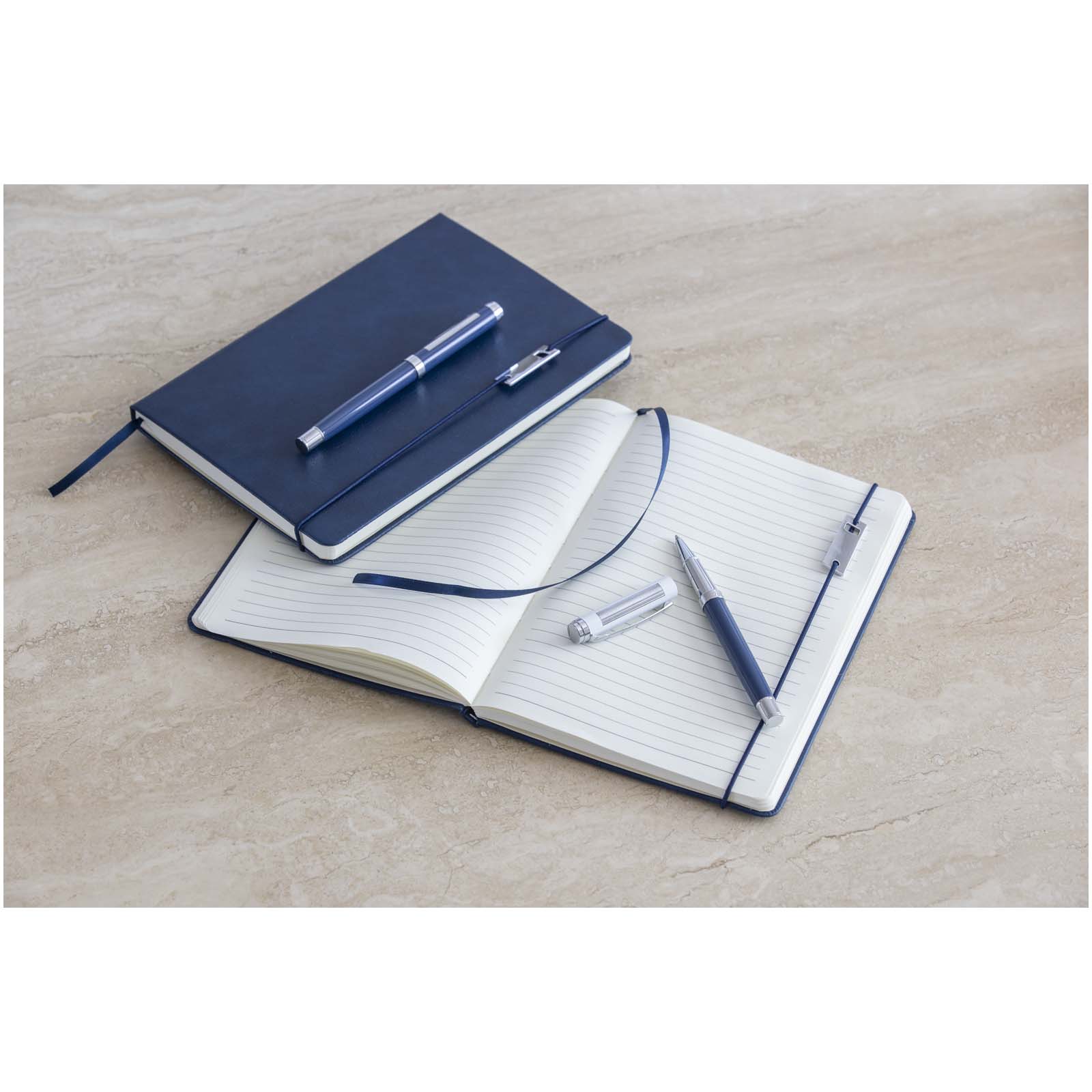 Legato Notizbuch-Set A5 Hardcover mit Tintenroller, bedruckbar