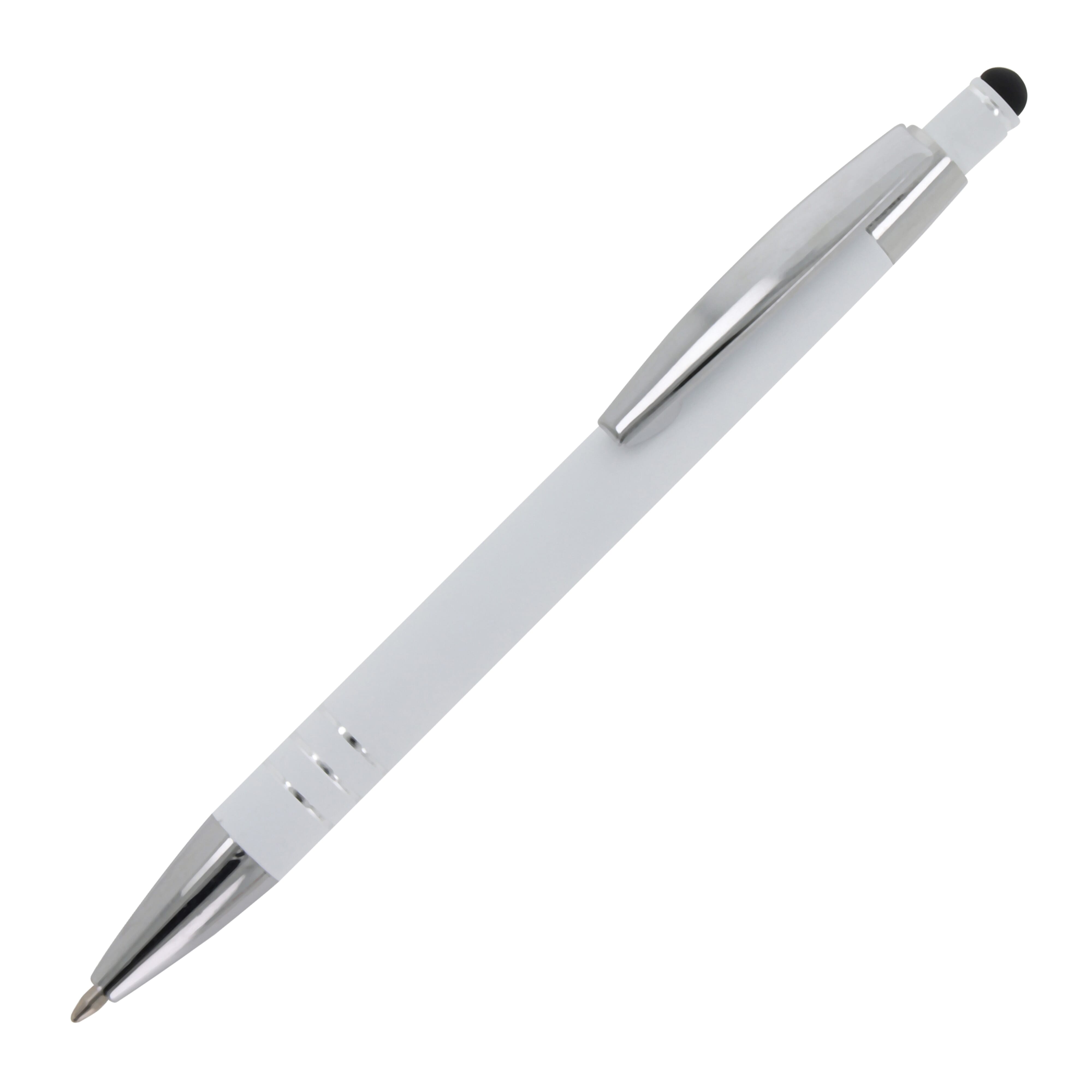 Kugelschreiber Athen Metall Softtouch mit Stylus - Werbeartikel bedruckbar