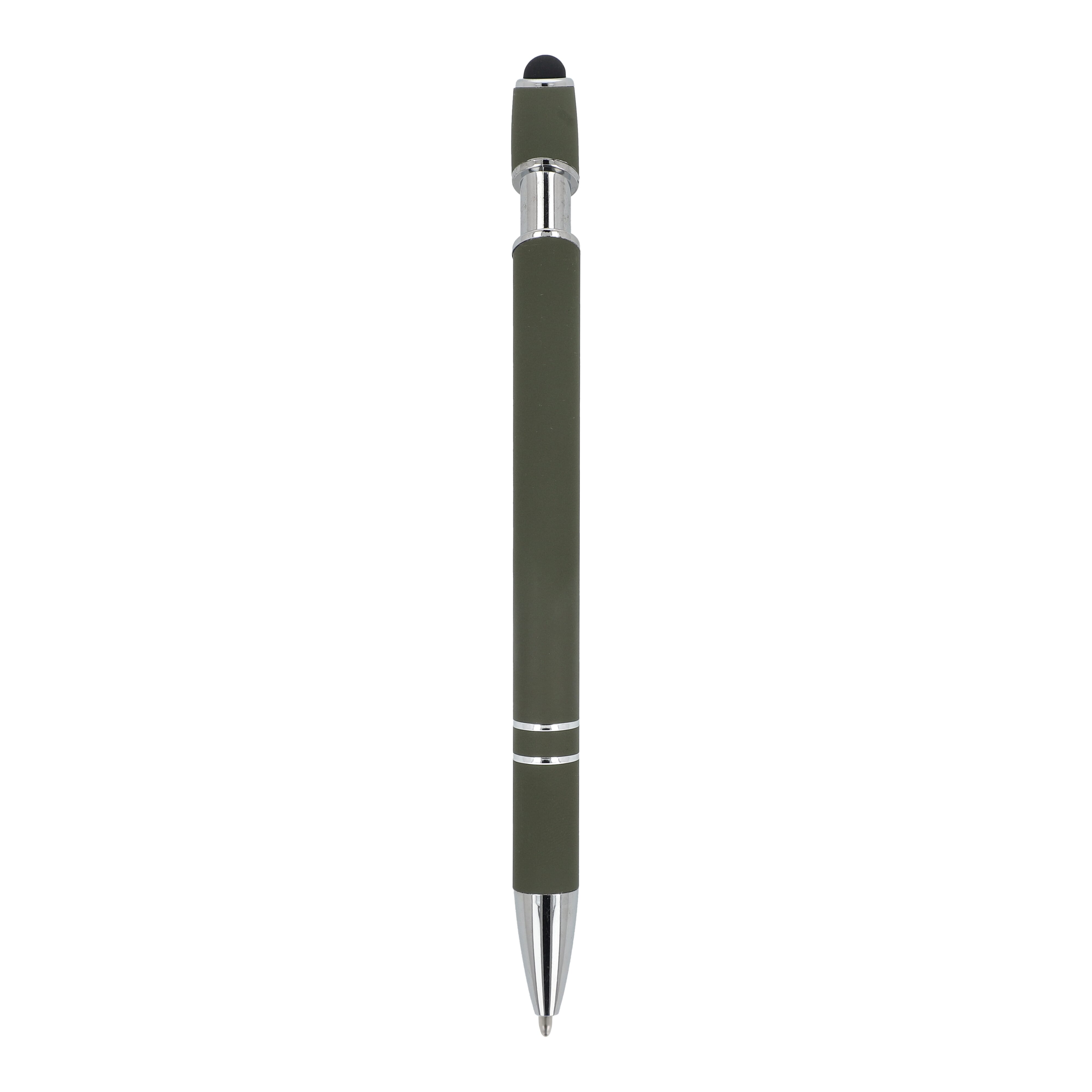 Kugelschreiber Paris Metall Soft Touch - Aluminium mit Stylus, bedruckbar