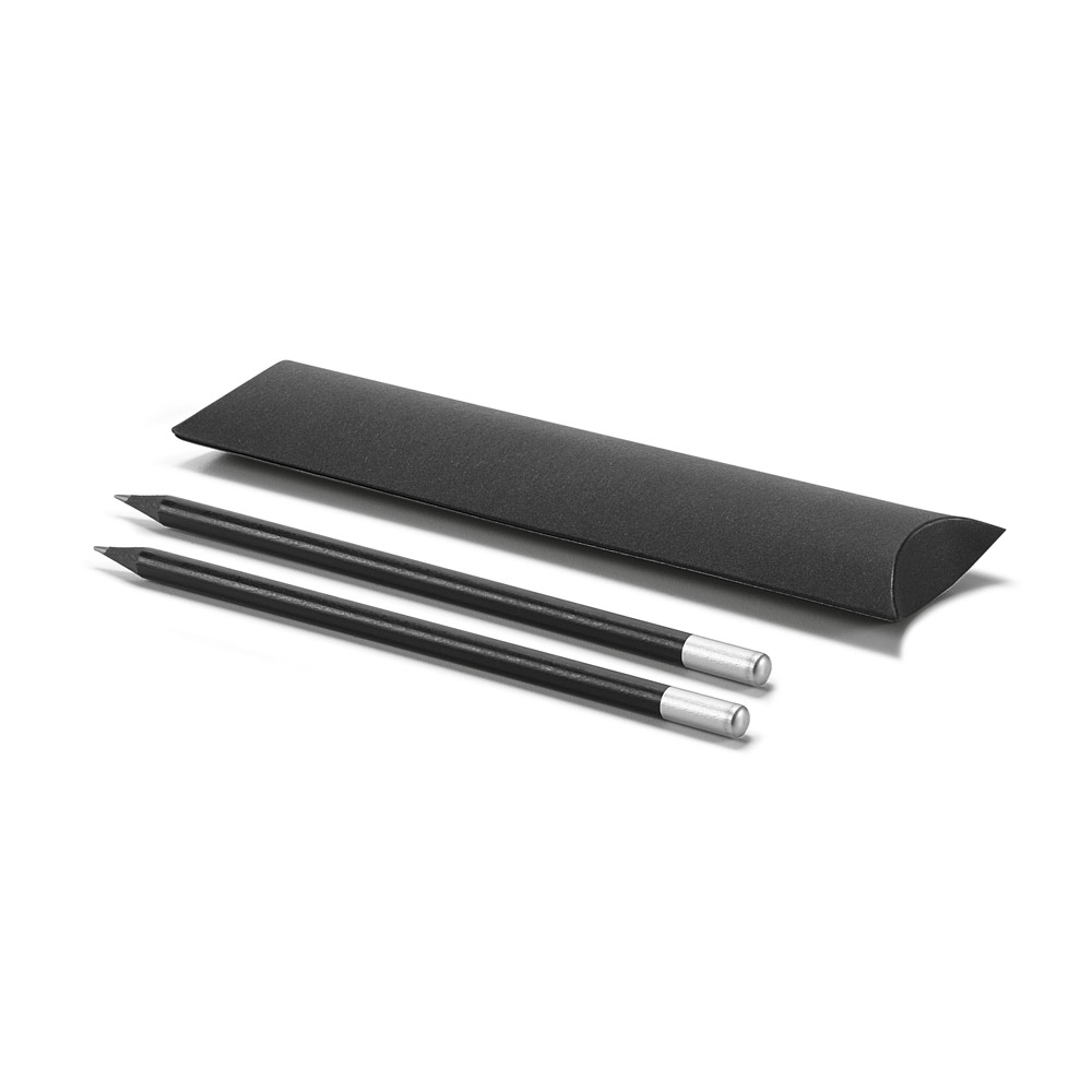BRENTANO Bleistiftset 2-teilig gespitzt, HB, mit Geschenketui – bedruckbar