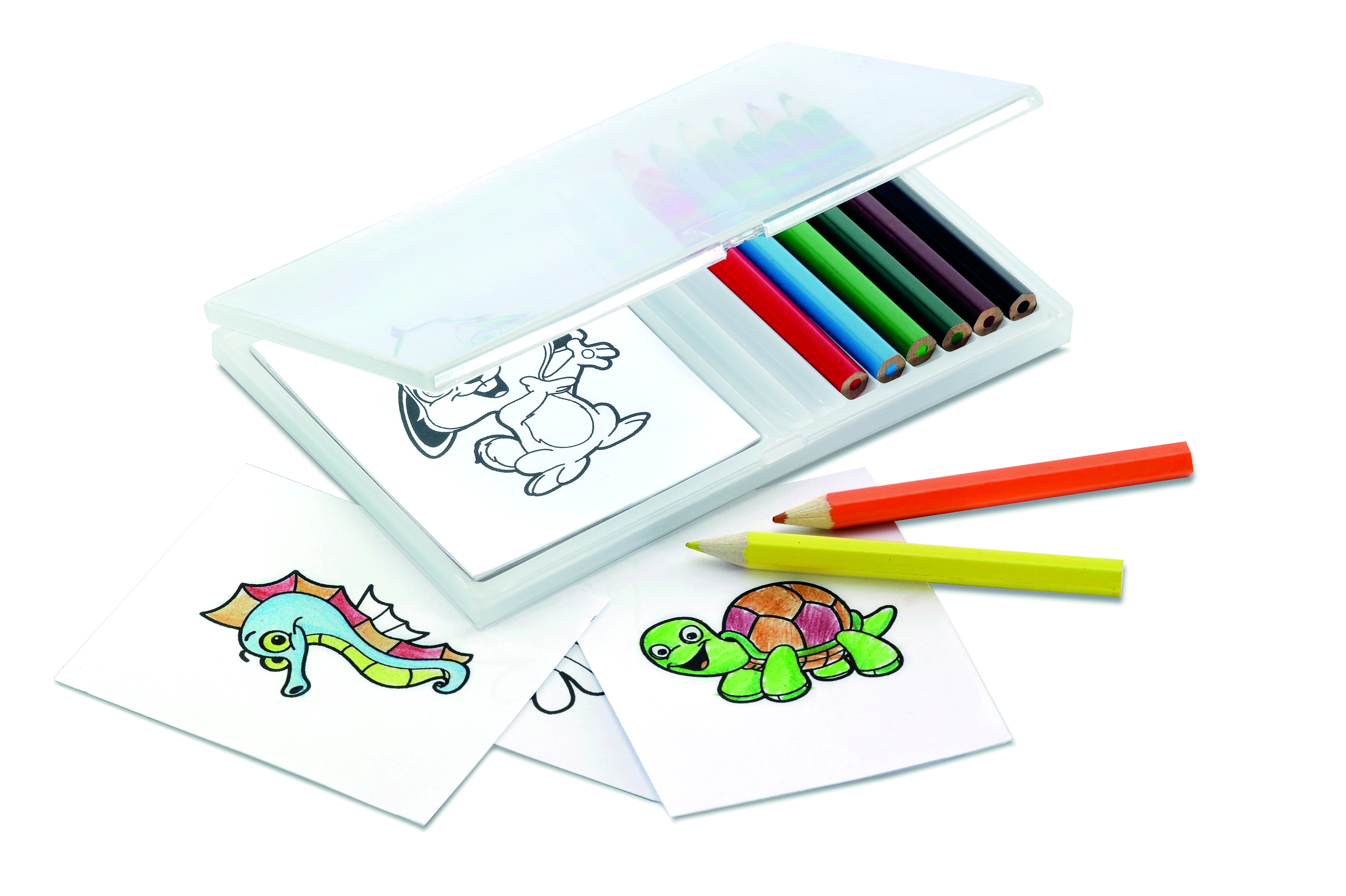 Buntstifte-Set RECREATION mit Malblock - Werbeartikel bedruckbar
