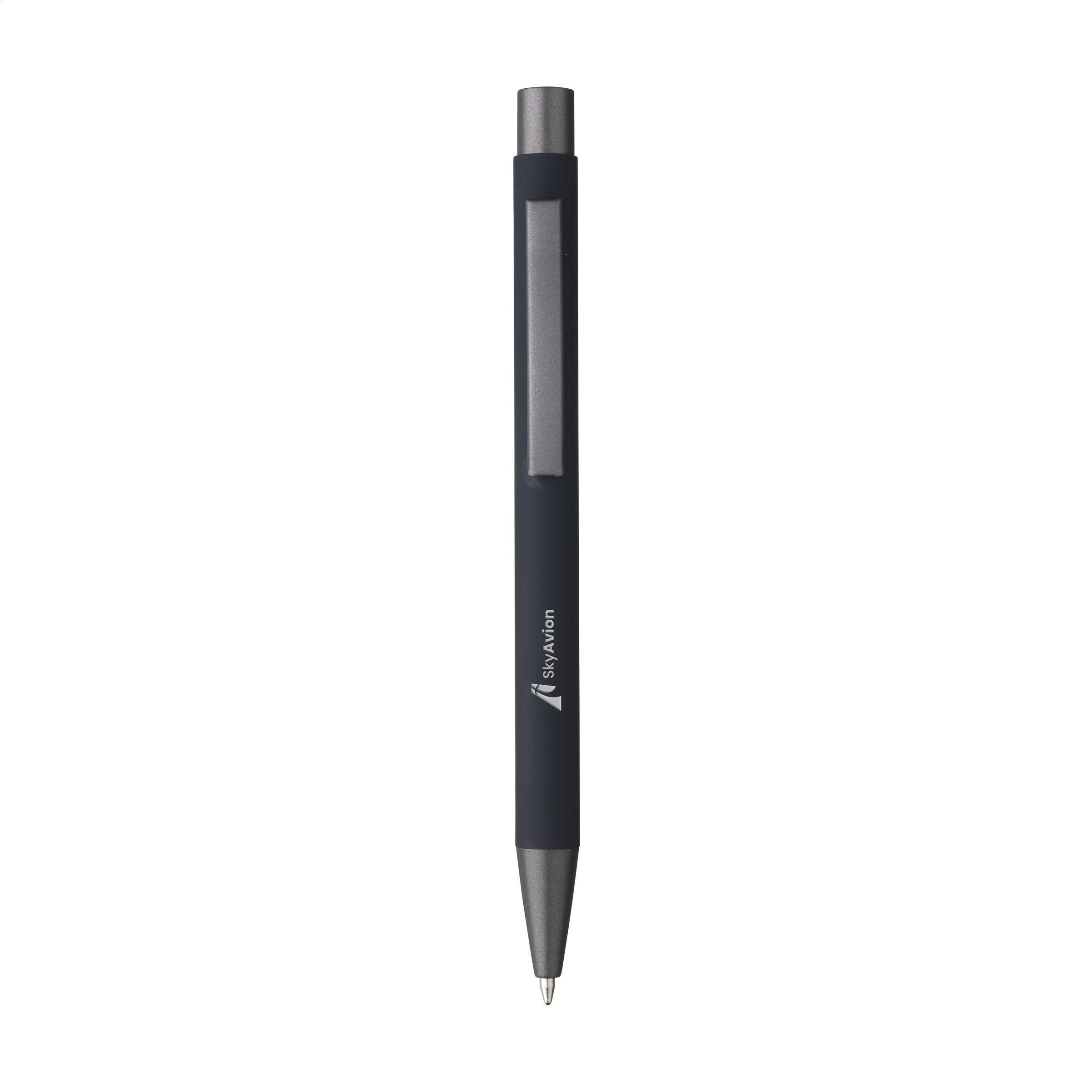 Kugelschreiber Brady Soft Touch aus recyceltem Aluminium, bedruckbar