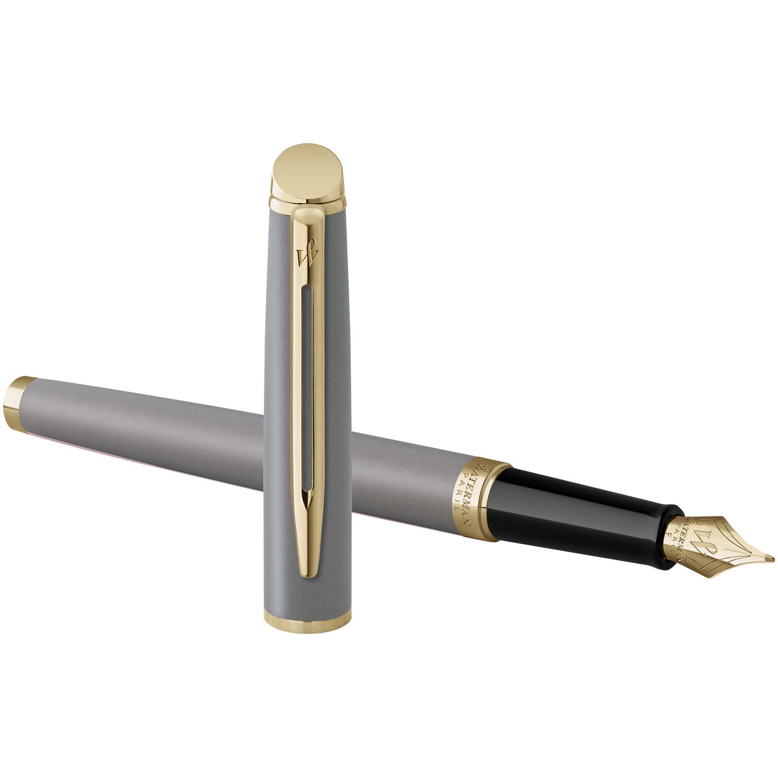 Waterman Hemisphere Füllfederhalter M aus Edelstahl als Werbeartikel