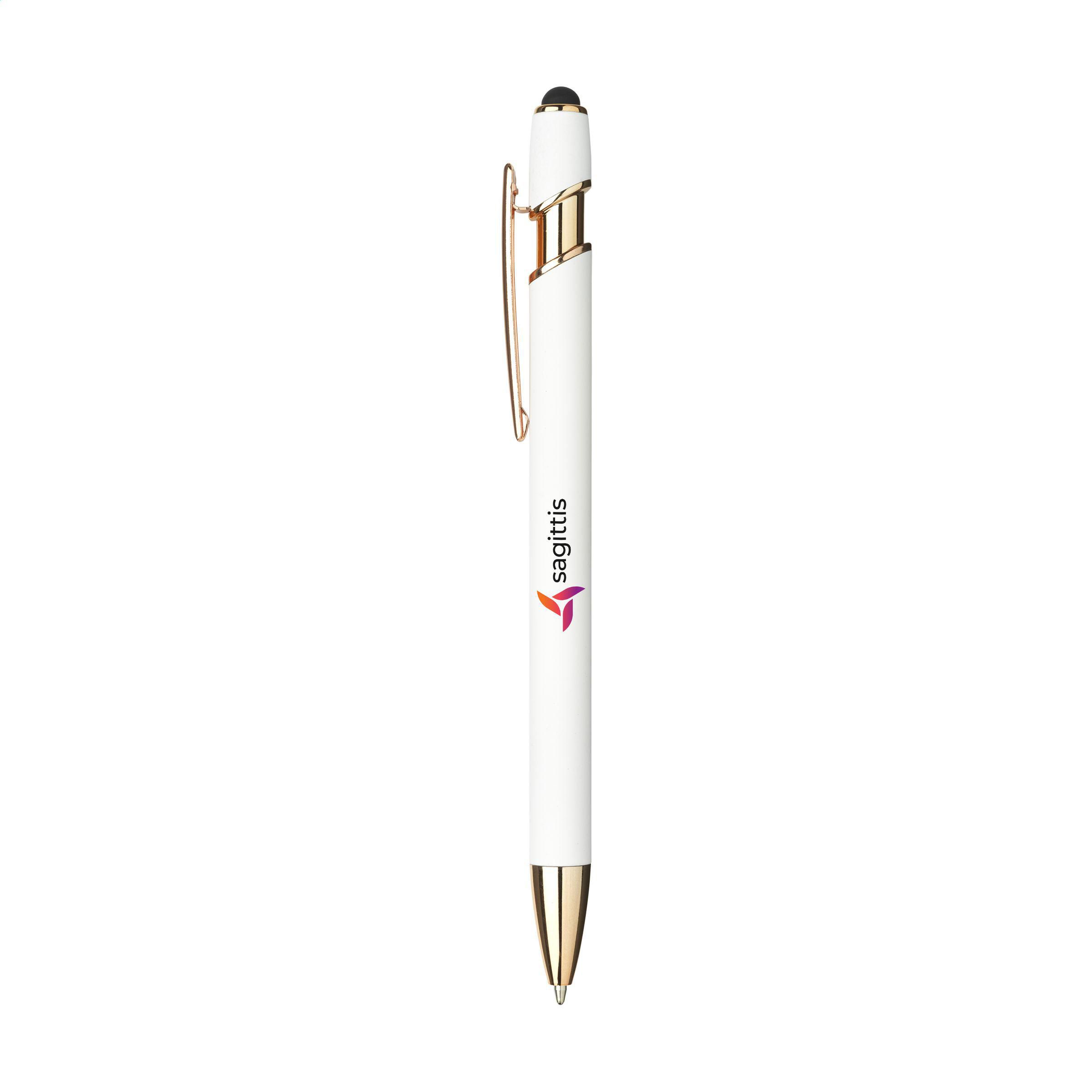 Kugelschreiber Luca Copper Stylus – recyceltes Alu, SoftTouch, RCS