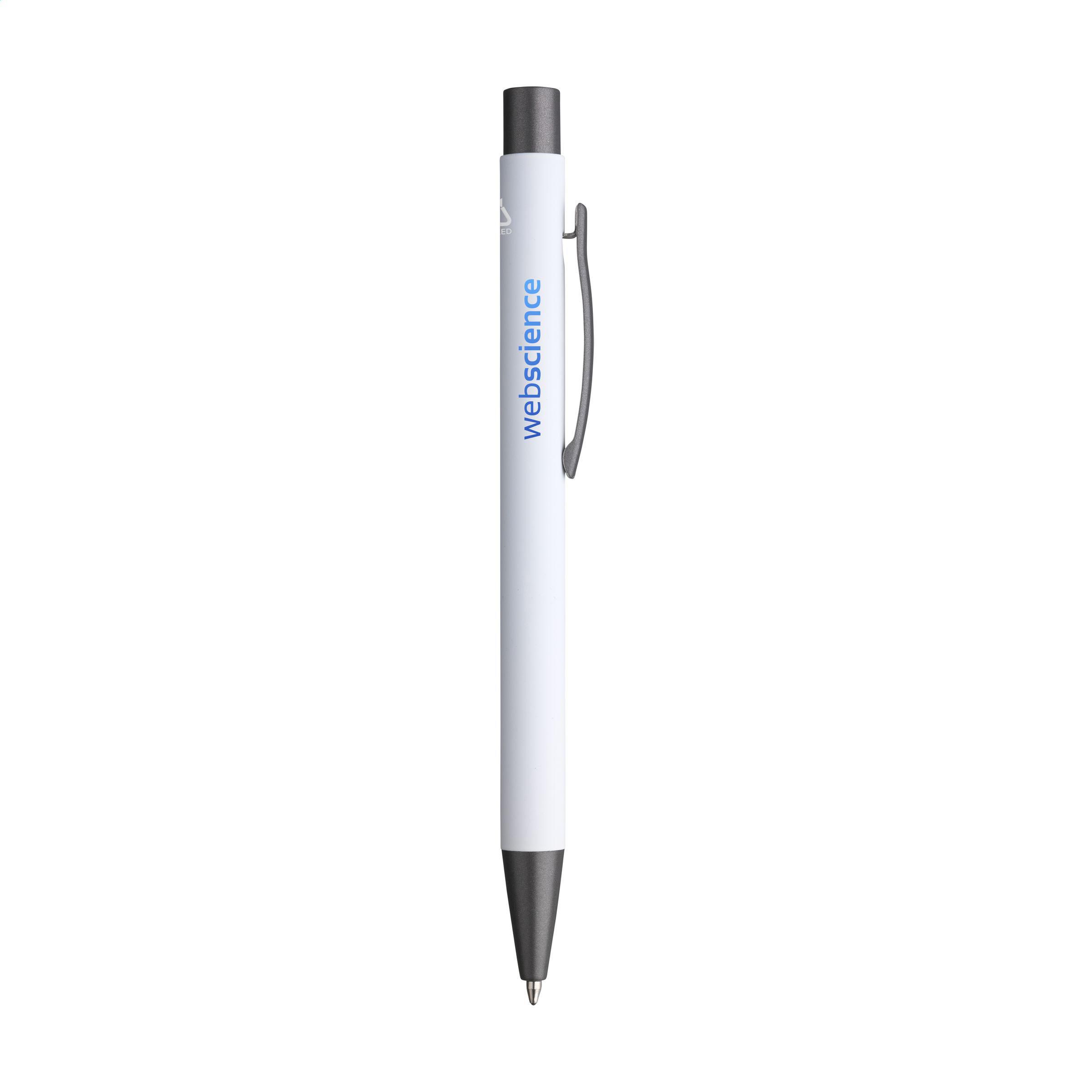 Kugelschreiber Brady Soft Touch aus recyceltem Aluminium, bedruckbar