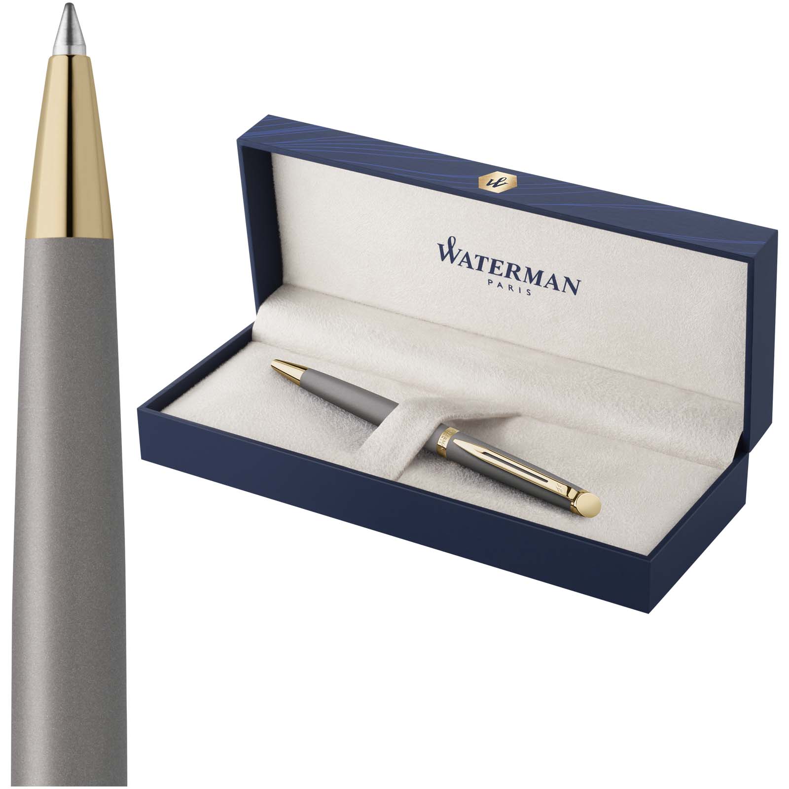 Waterman Hemisphere Kugelschreiber M aus Edelstahl, bedruckbar