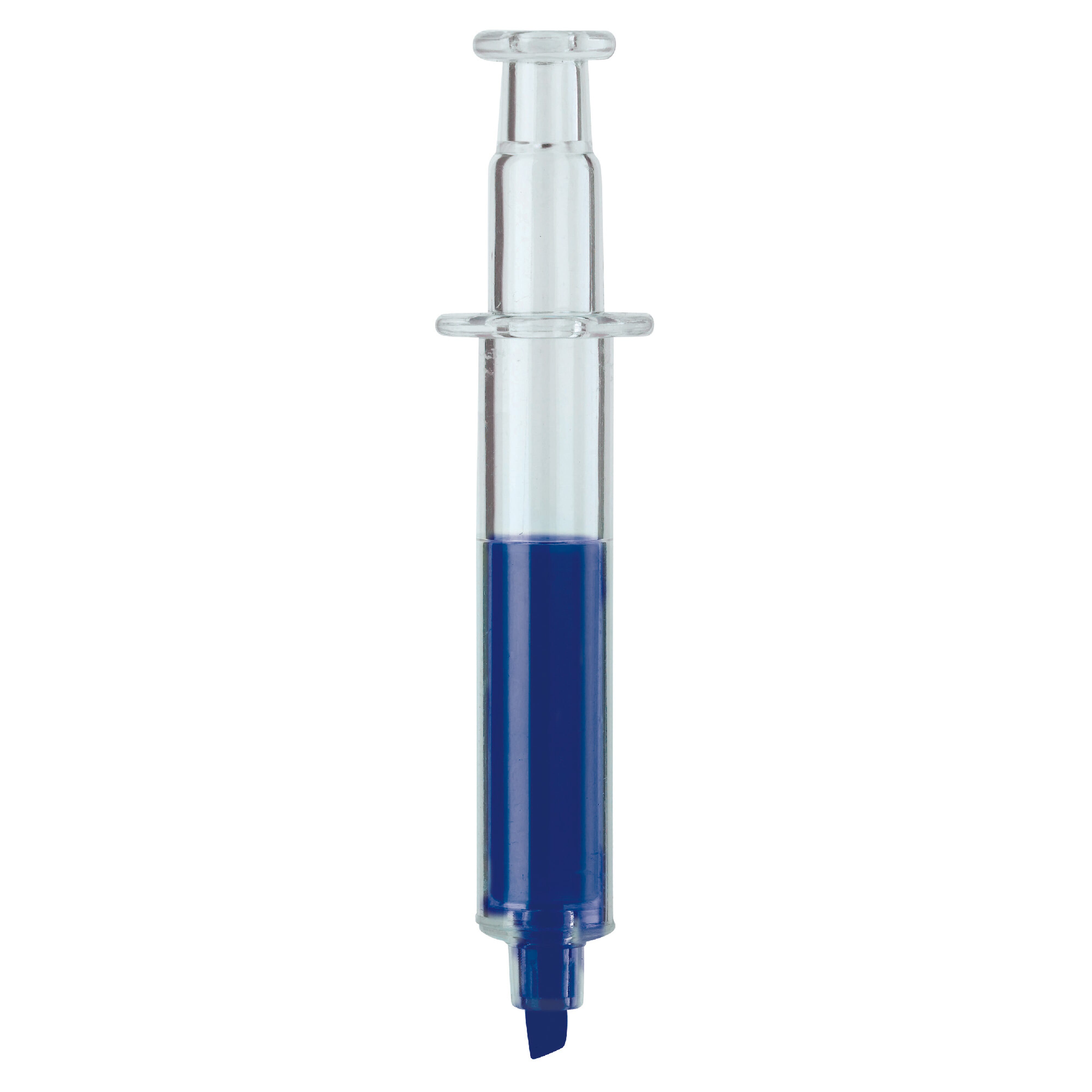 Spritzen-Textmarker bedruckbar – Werbeartikel aus PS, transparent