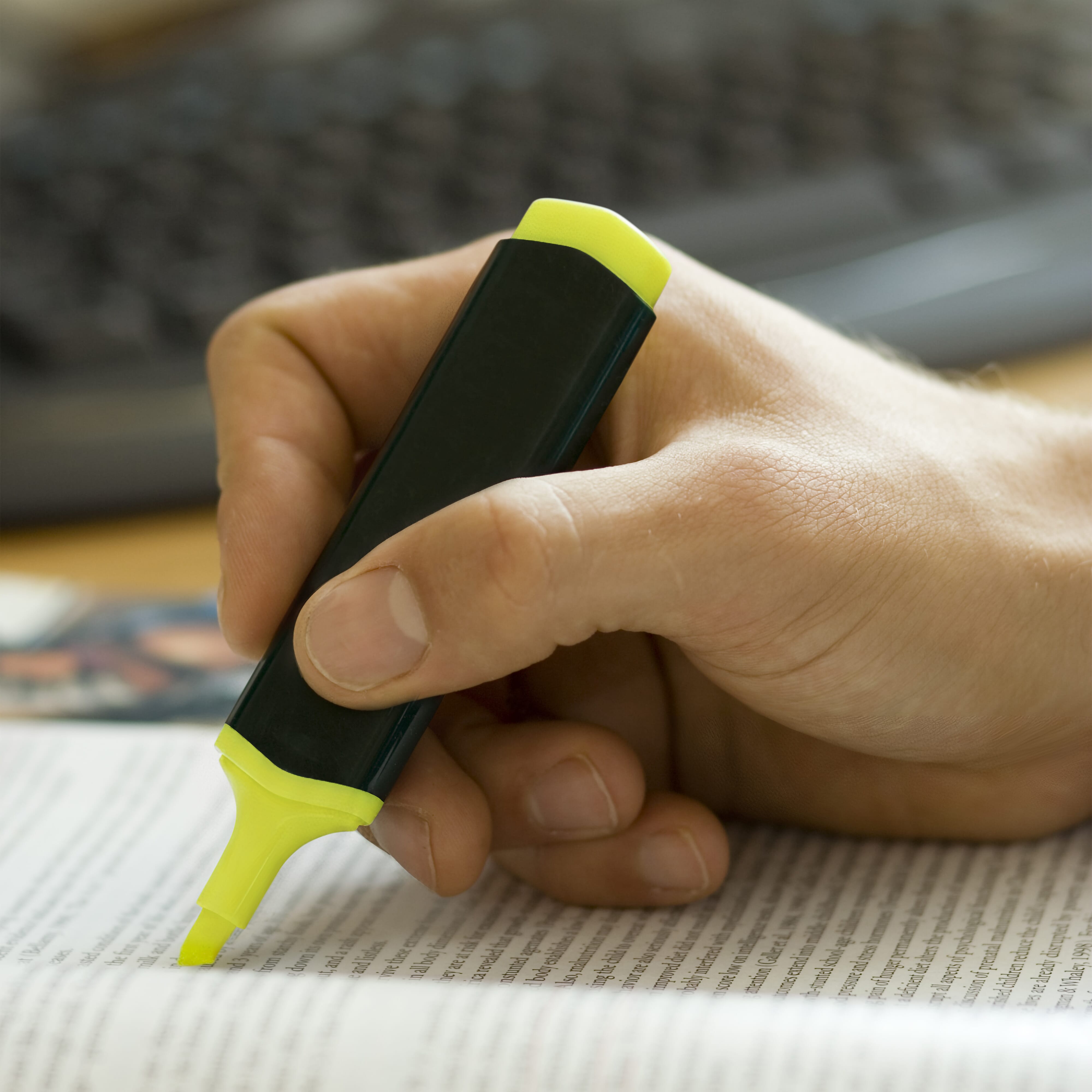 Textmarker als Werbeartikel – ABS-Kunststoff, bedruckbar, viele Farben