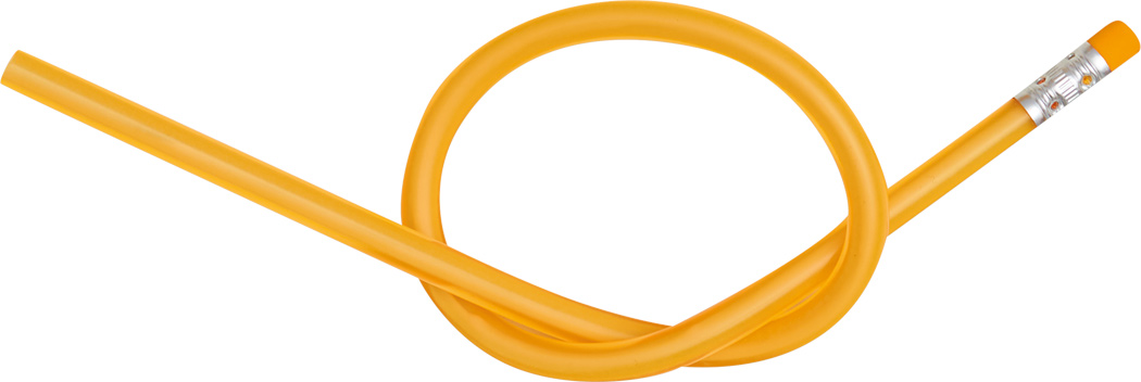 Flexibler Bleistift AGILE als Werbeartikel - mit Radiergummi, PVC