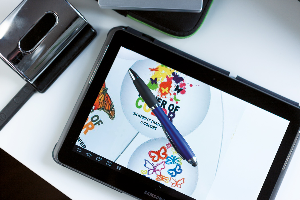 Kugelschreiber SWAY TOUCH – Touchpen, Drehmechanik, bedruckbar als Werbeartikel