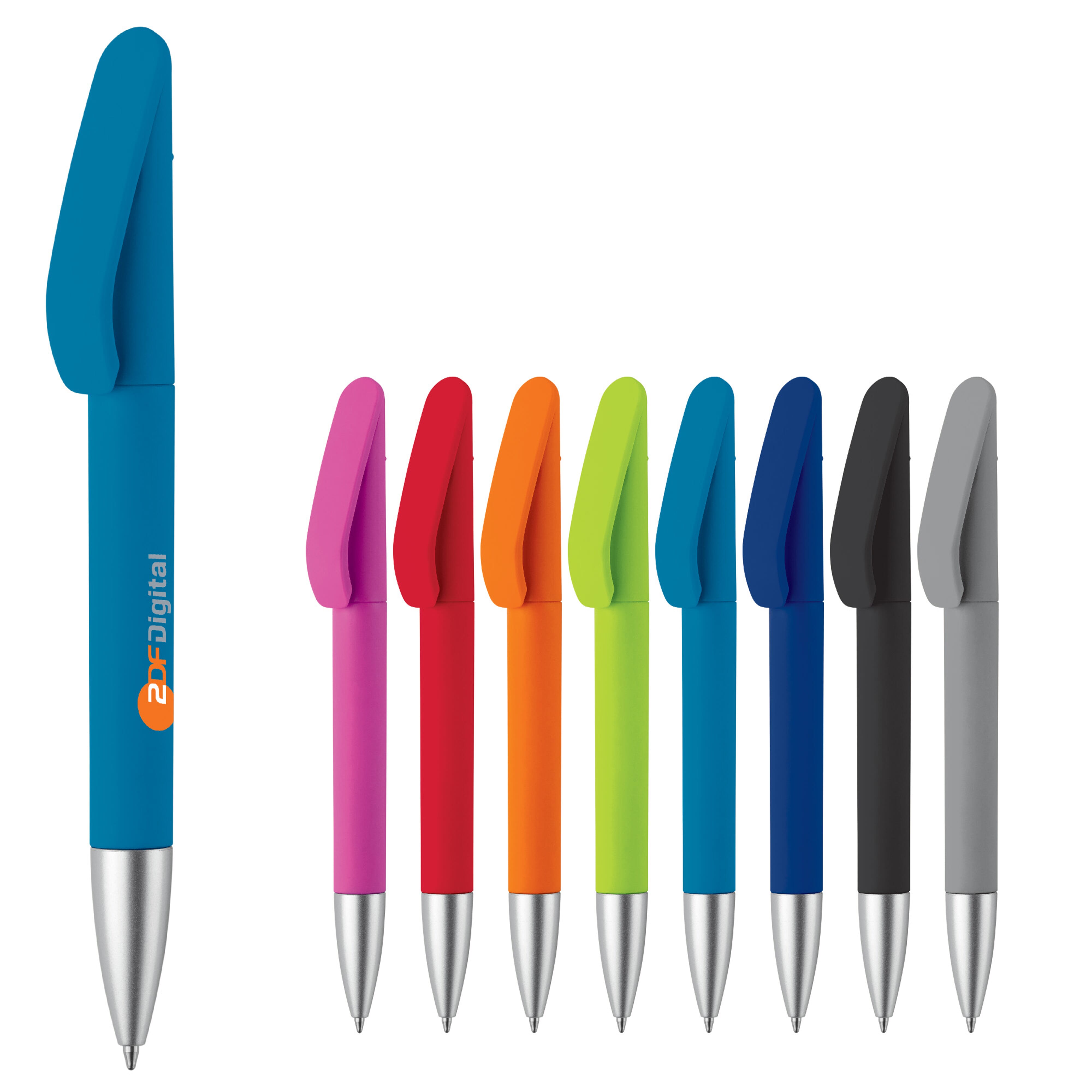 Kugelschreiber Slash soft touch R-ABS – Werbeartikel bedruckbar