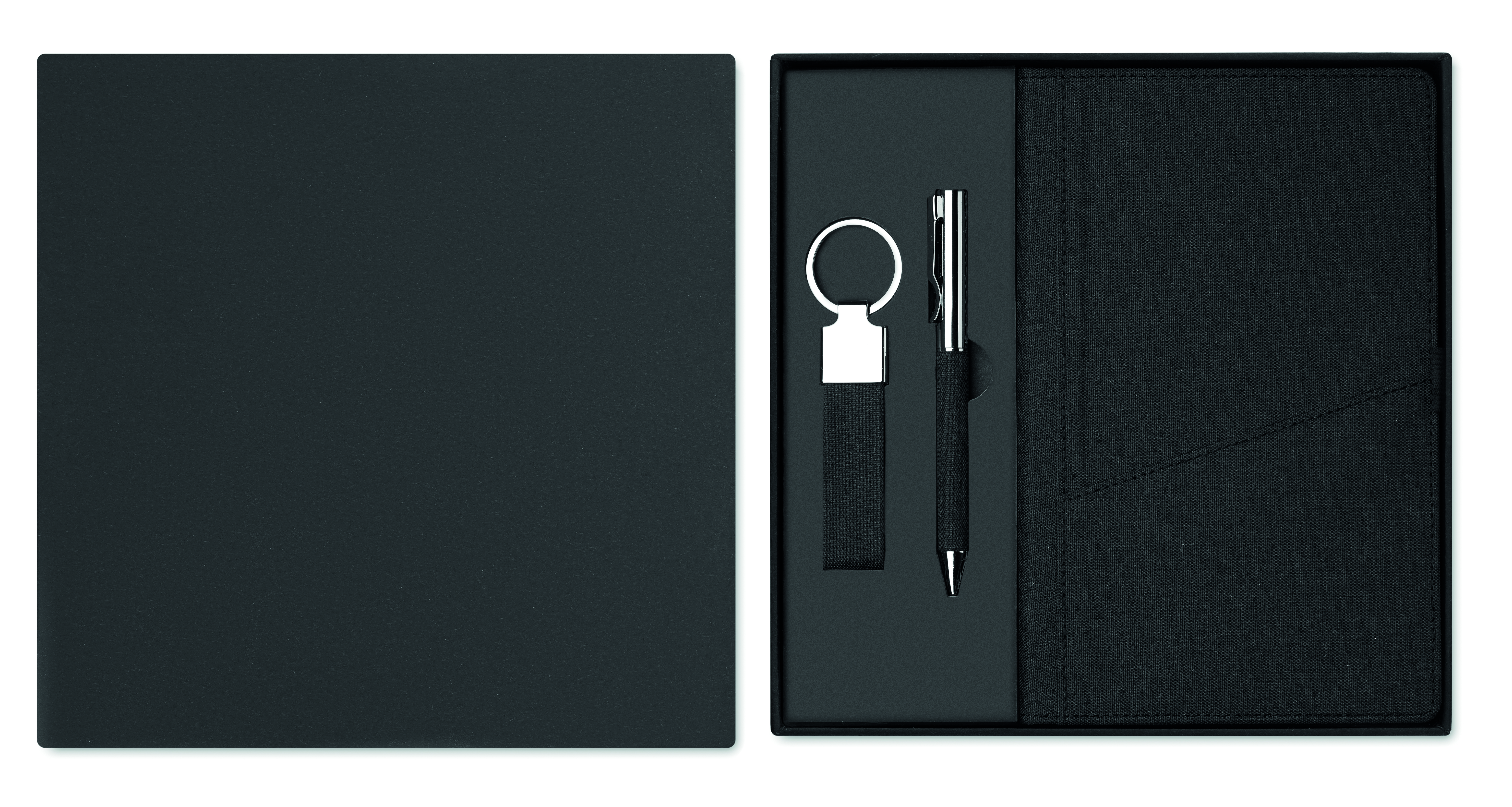 Geschenkset SCRIBI 4 - 3-teilig mit Metall-Kugelschreiber & Notizbuch