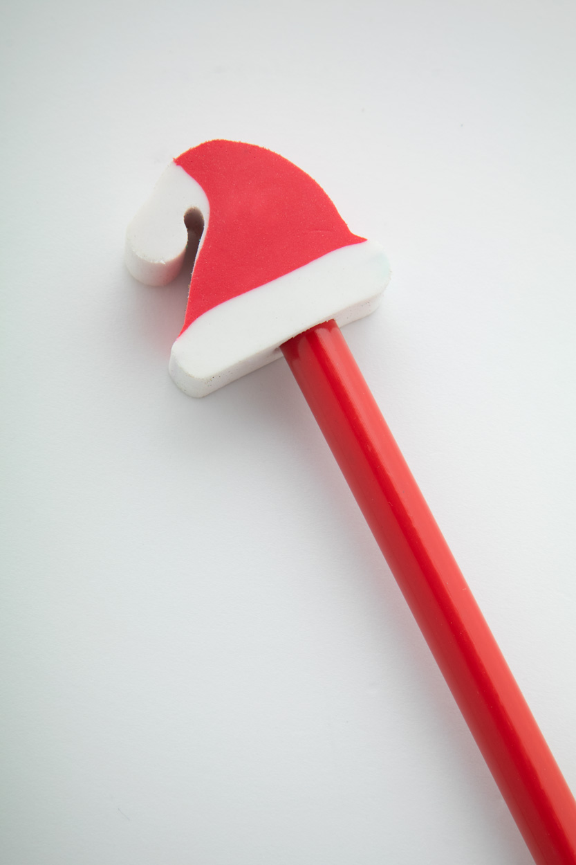 Holzbleistift Ramsvika mit Radiergummi - Weihnachtsdesign Werbeartikel