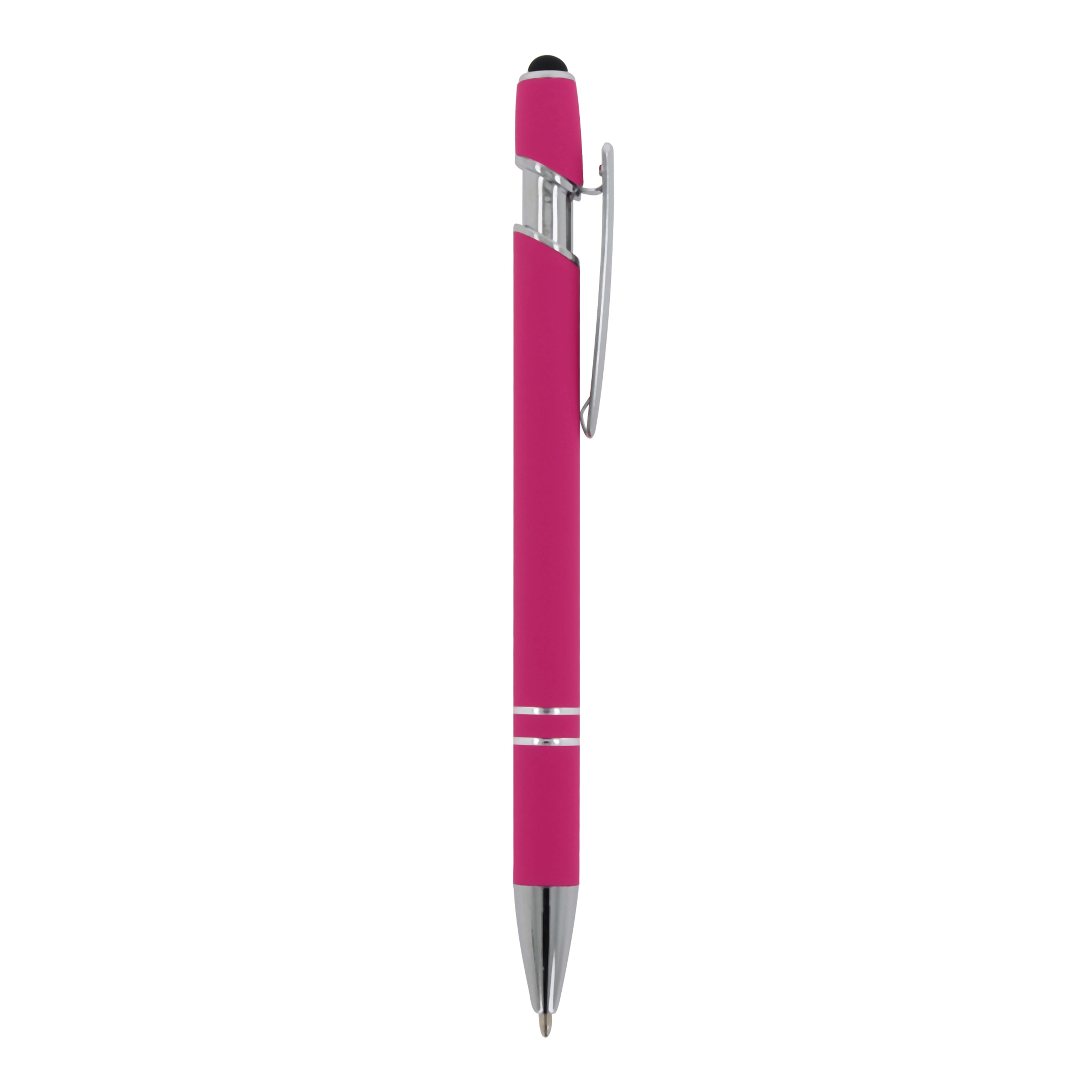 Kugelschreiber Paris Metall Soft Touch - Aluminium mit Stylus, bedruckbar
