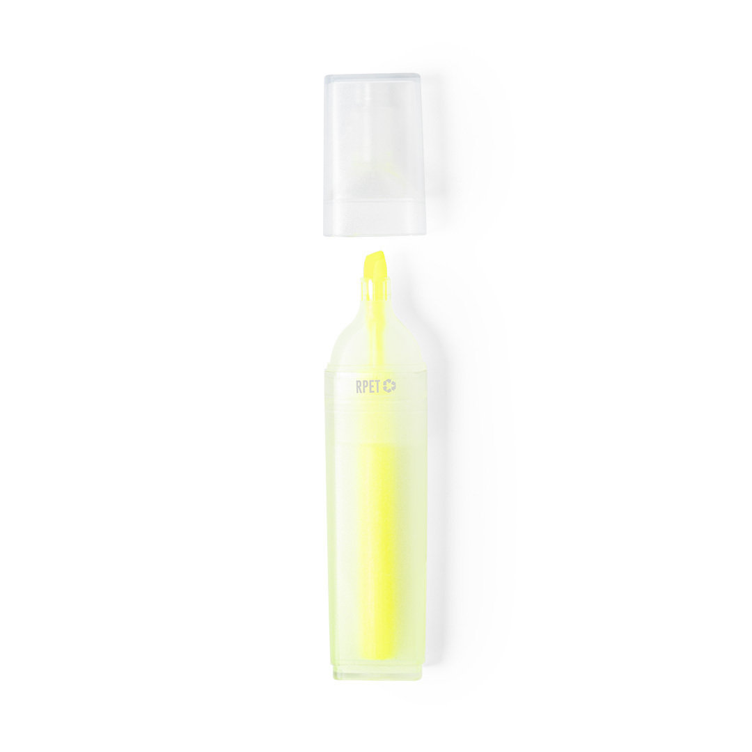 Textmarker Conrad aus RPET – bedruckbarer Werbeartikel, transparent