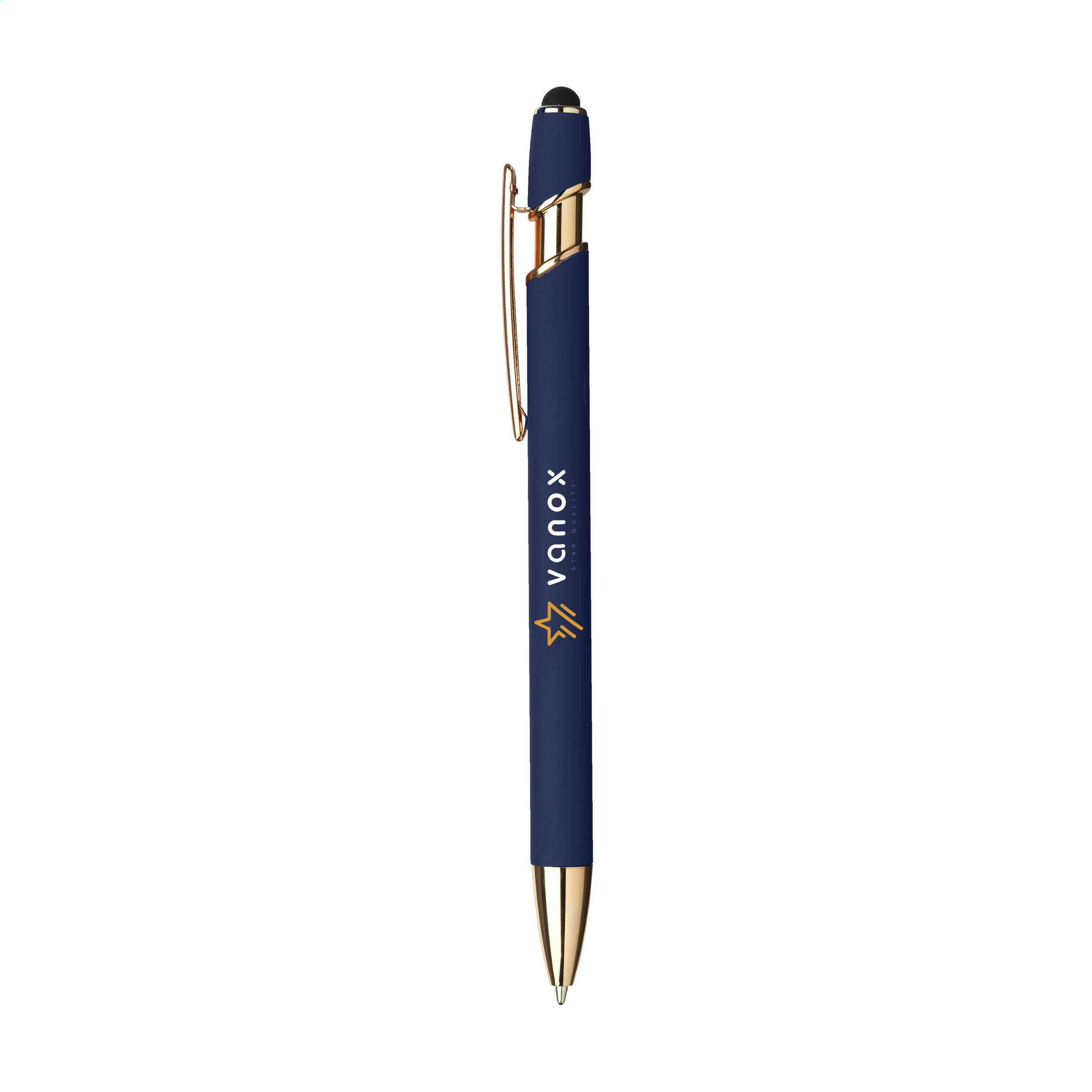 Kugelschreiber Luca Copper Stylus – recyceltes Alu, SoftTouch, RCS