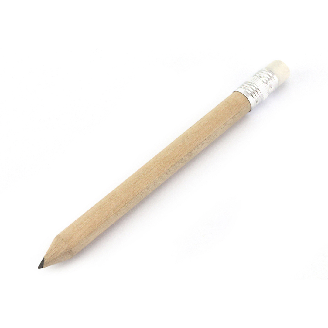 Mini-Holzbleistift Miniature mit Radiergummi - Werbeartikel bedruckbar