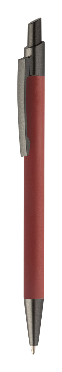 Kugelschreiber Ramet aus recyceltem Aluminium, gummiert – Werbeartikel