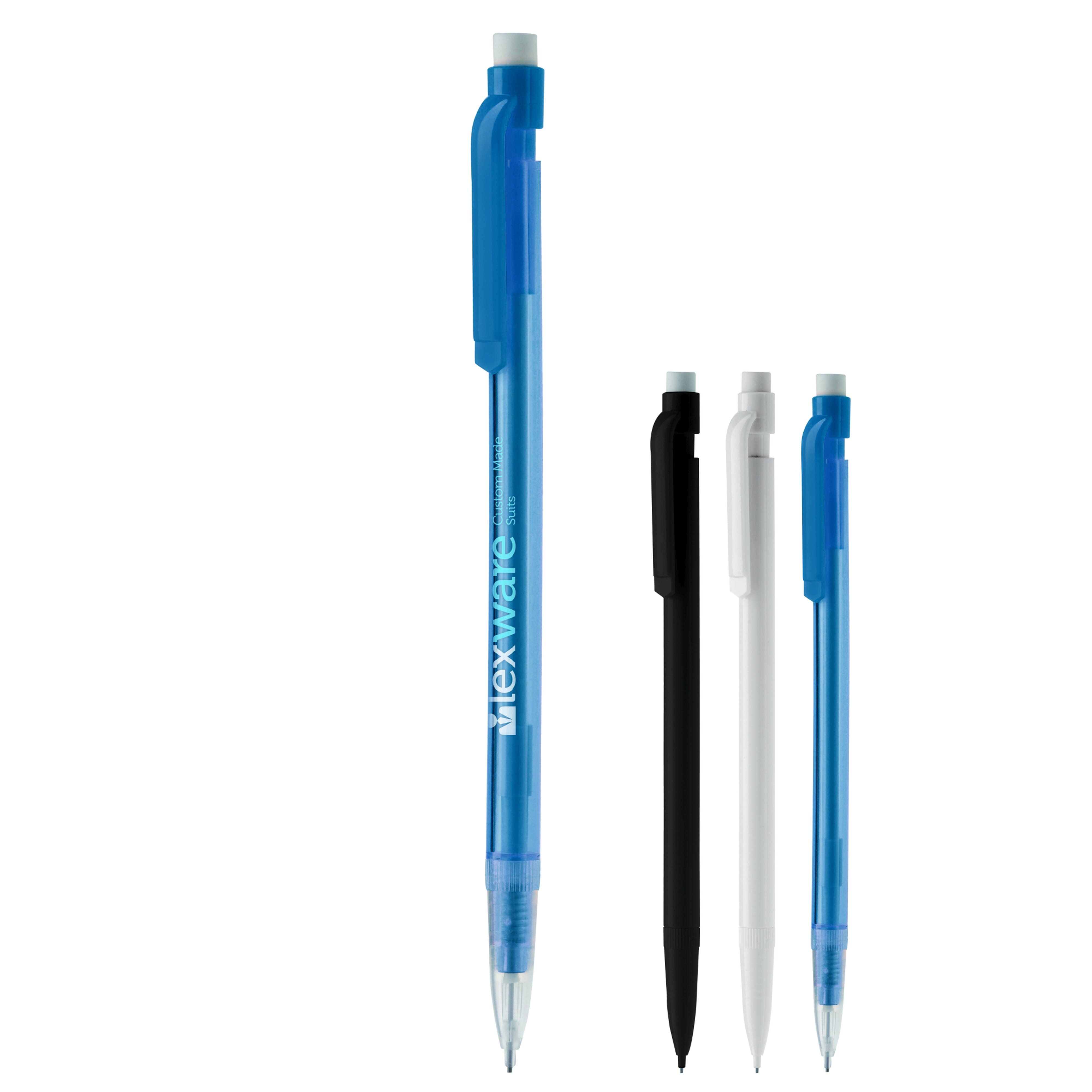 Druckbleistift 0,7 mm mit Radiergummi – bedruckbar als Werbeartikel